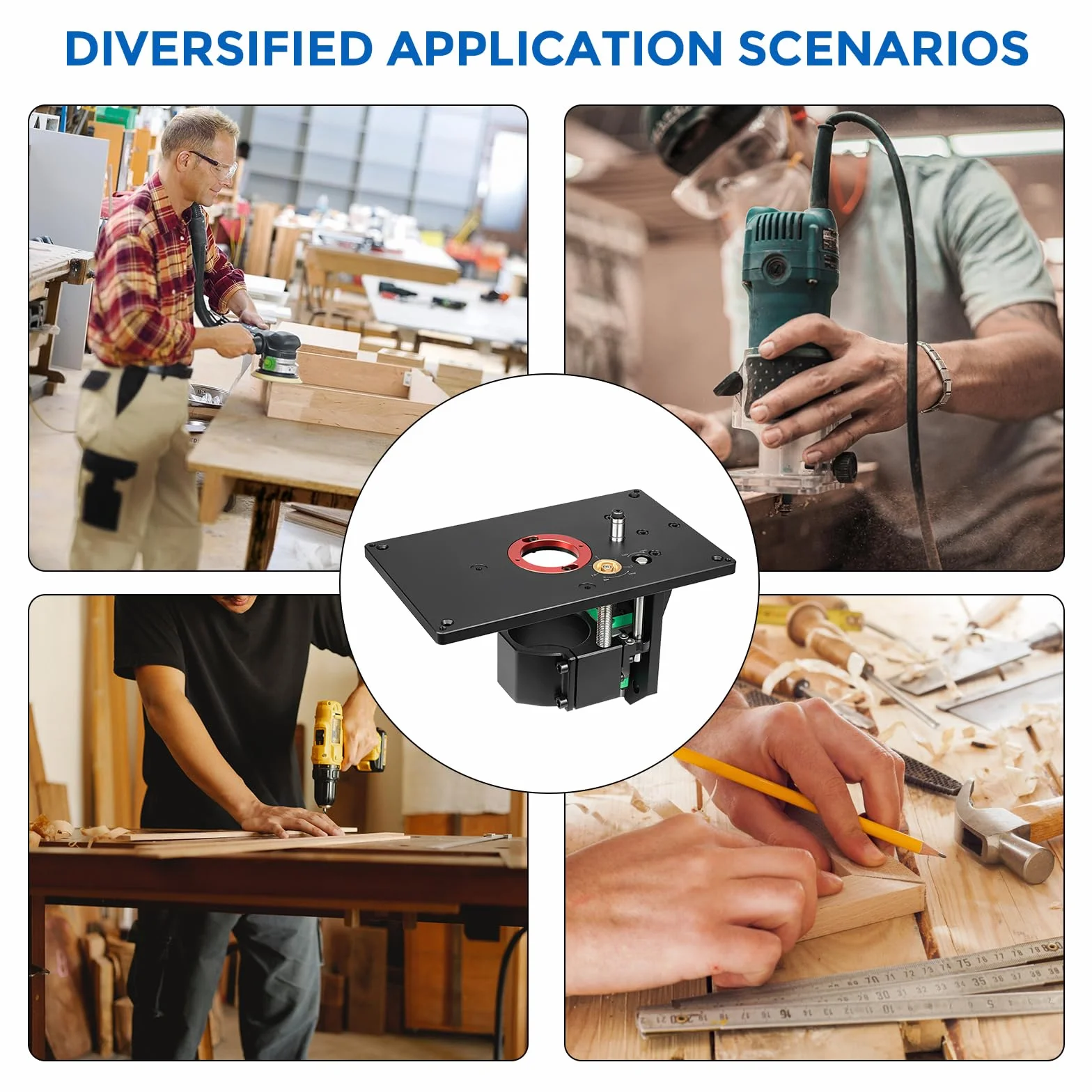 Mesa de Elevación para Máquina de Recortar,Mesa de Recorte Invertida,Mesa Elevadora de Router,Carrera de Elevación de 0 a 57 mm,para Pequeñas Máquinas de Corte