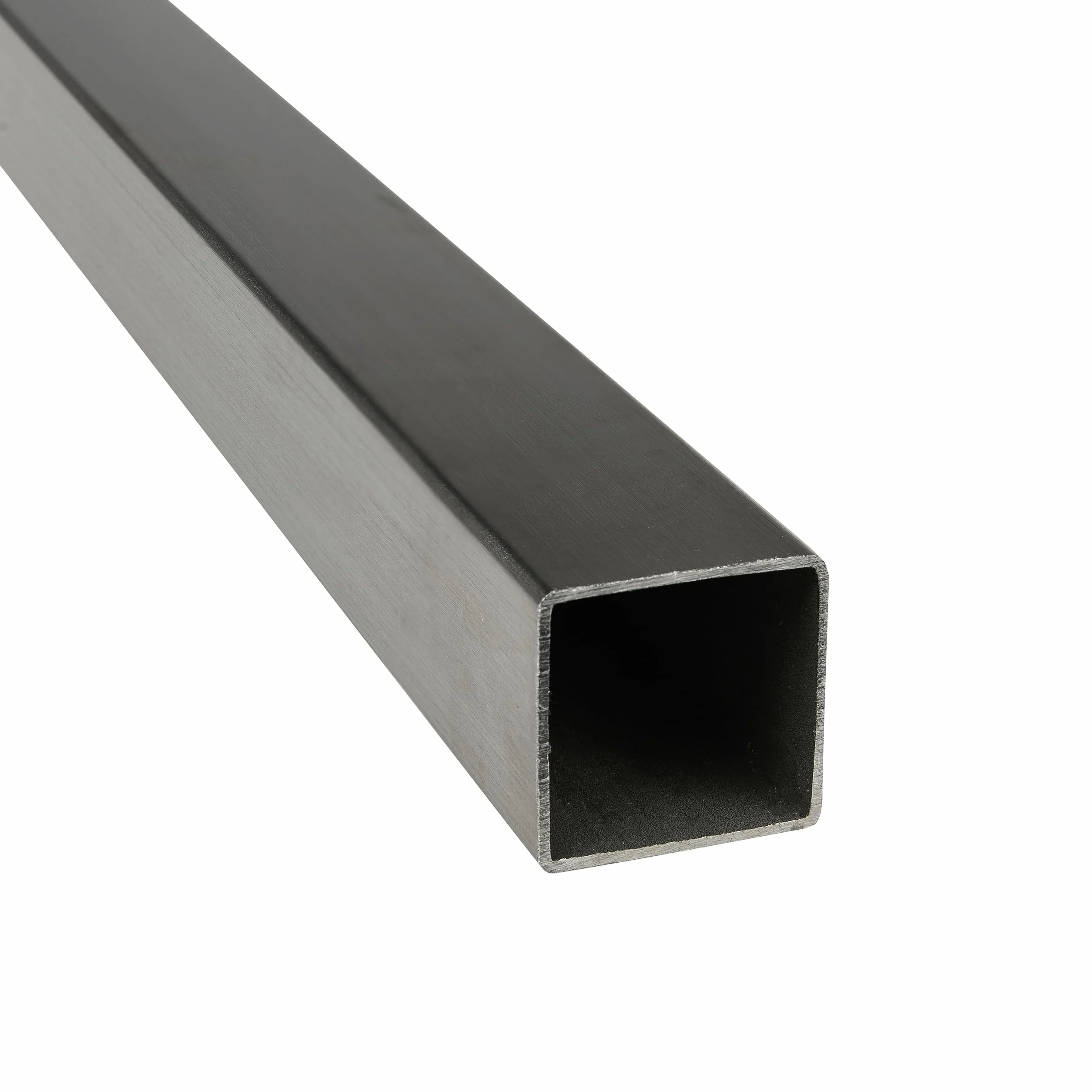 Tubo cuadrado de acero inoxidable, perfil hueco V2A, pulido, 100 x 100 x 2 mm x 2000 mm +-5 mm
