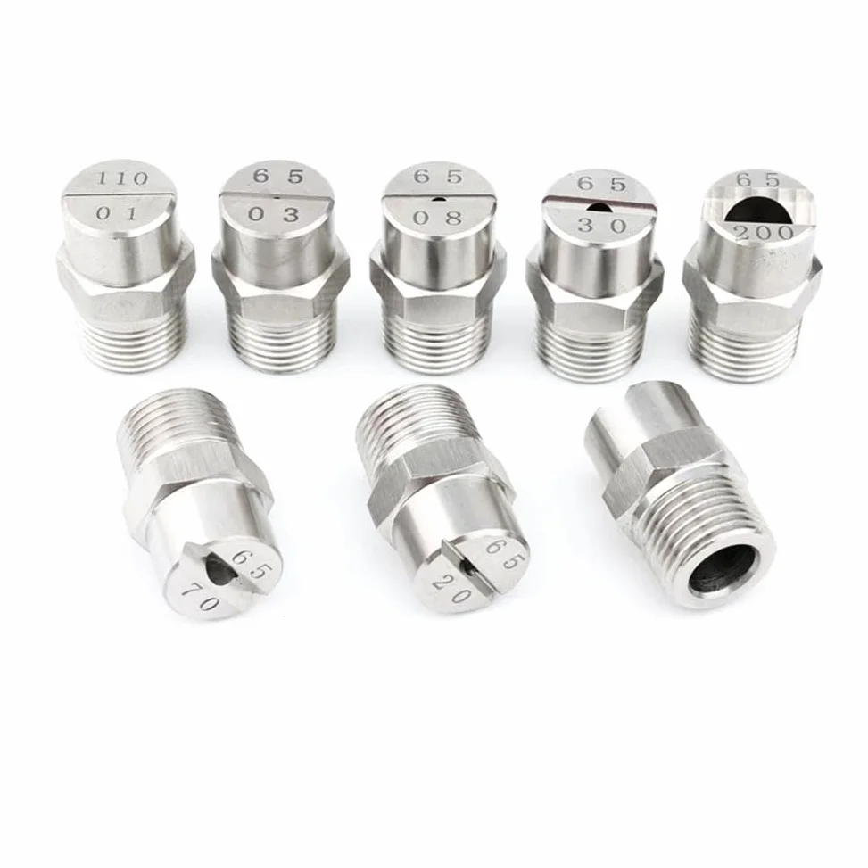 Boquilla for hidrolavadora, boquilla de acero inoxidable 65 grados, puntas 1/8, 1/4, 3/8 y 1/2 pulgadas, paquete 5 o 10(No.15: 1/2 (2.4 Mm Aperture),5pcs)