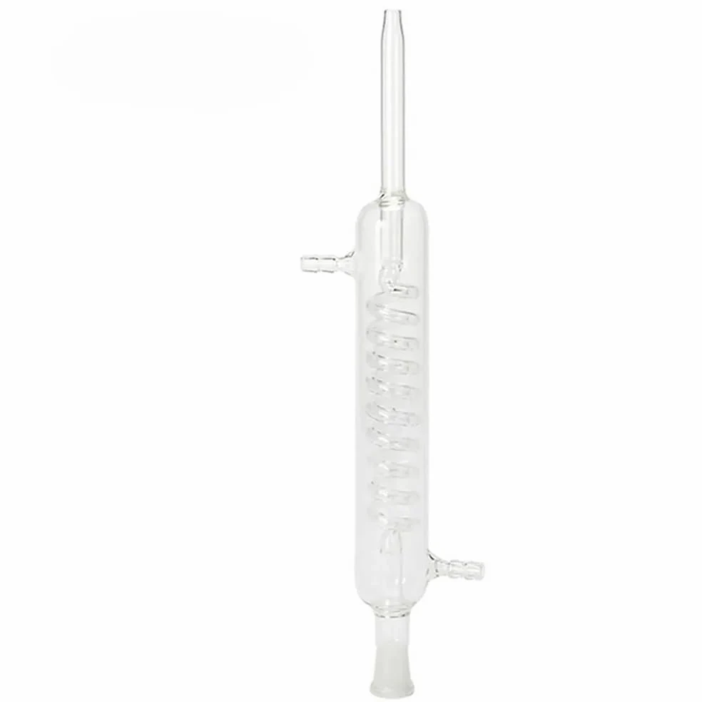 Cristalería de Laboratorio Matraz de fondo redondo de vidrio de borosilicato de 250 ml, 500 ml y 1000 ml con condensador de vidrio.(500ml)