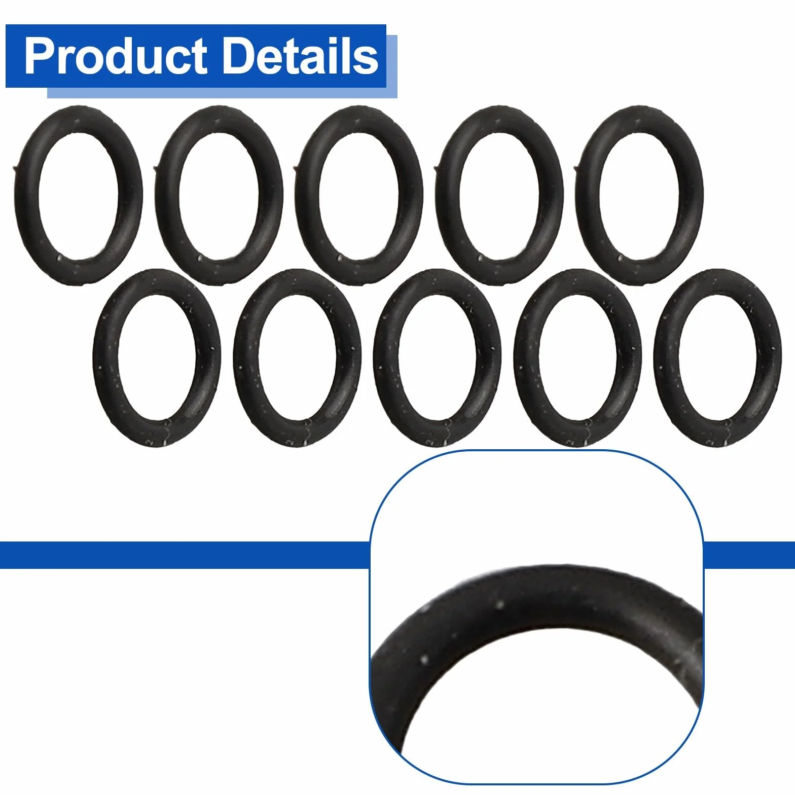 Juntas tóricas de goma para frenos hidráulicos de bicicleta, 10 anillos de sellado negros compatibles con Magura MT Series