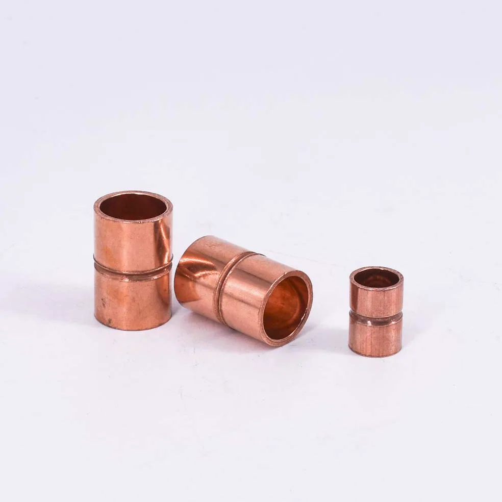 54 67 76 80 85 89 92 105 108 133 159mm ID Pure Copper End Feed Solder Coupling Plumbing Fitting Coupler For Air Condition (ID 108mm Wall 1.7mm) Brass Hose
