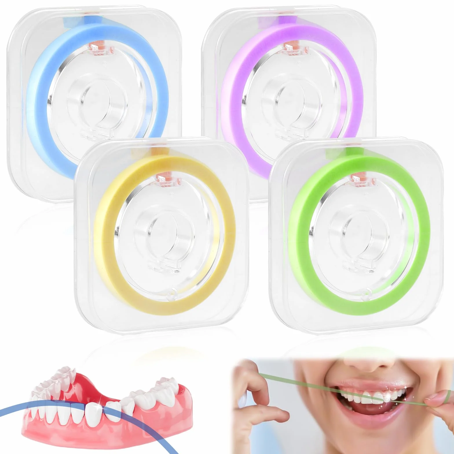 Papel de lija dental 4 volúmenes, tiras de pulido, cinta interdental 6m