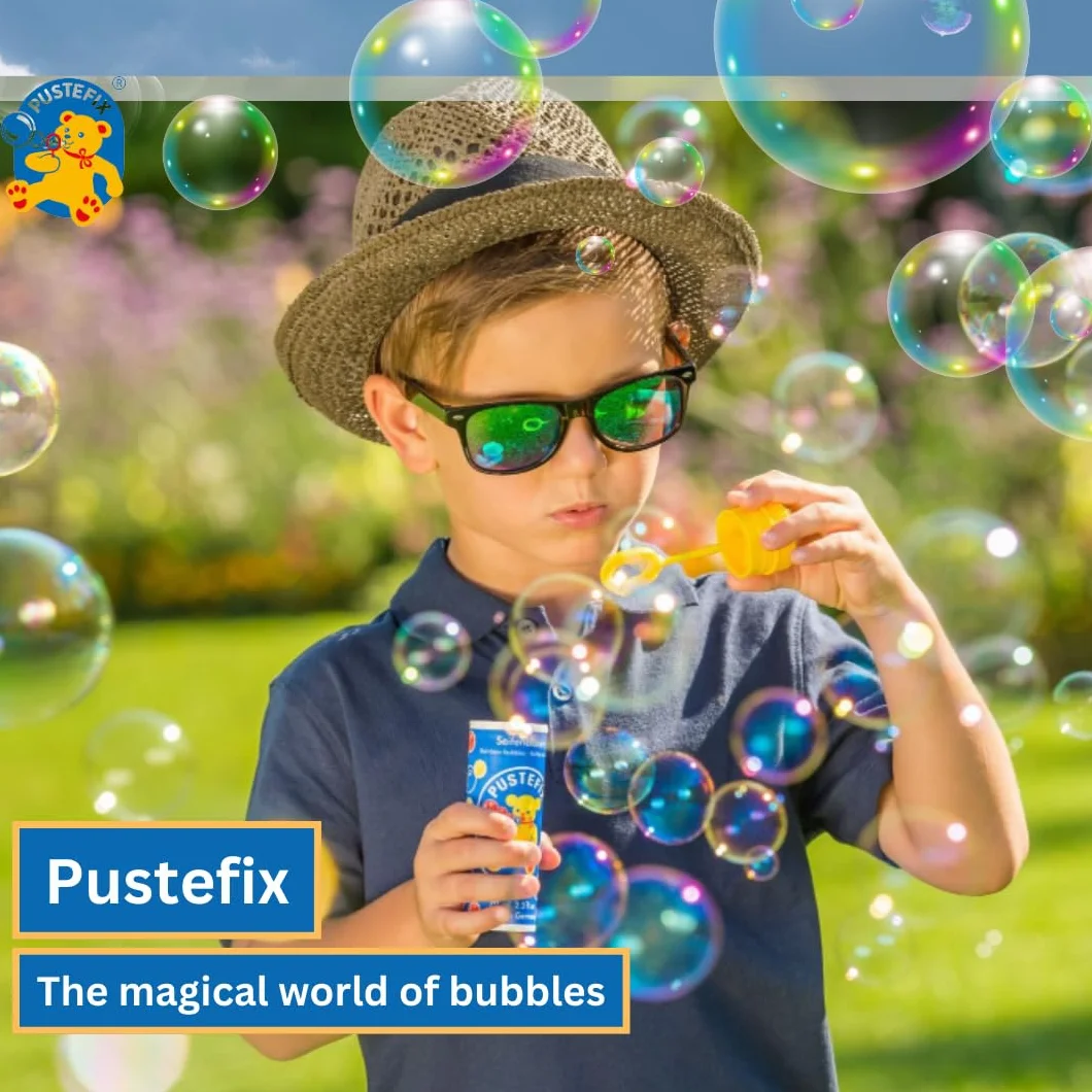 PUSTEFIX Botella de Recarga Mini Burbujas 250 ml para Bodas, Cumpleaños Infantiles, Despedidas