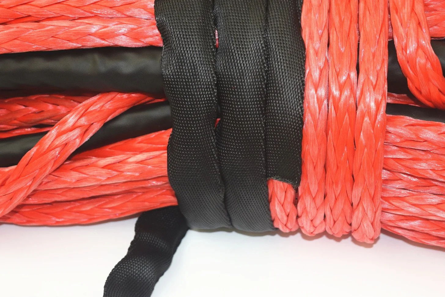 Red 14mm Synthetic Winch Rope,UHMWPE Rope for Electric Winch, Plasma Winch Rope,ATV Winch Line (14mm*30m)