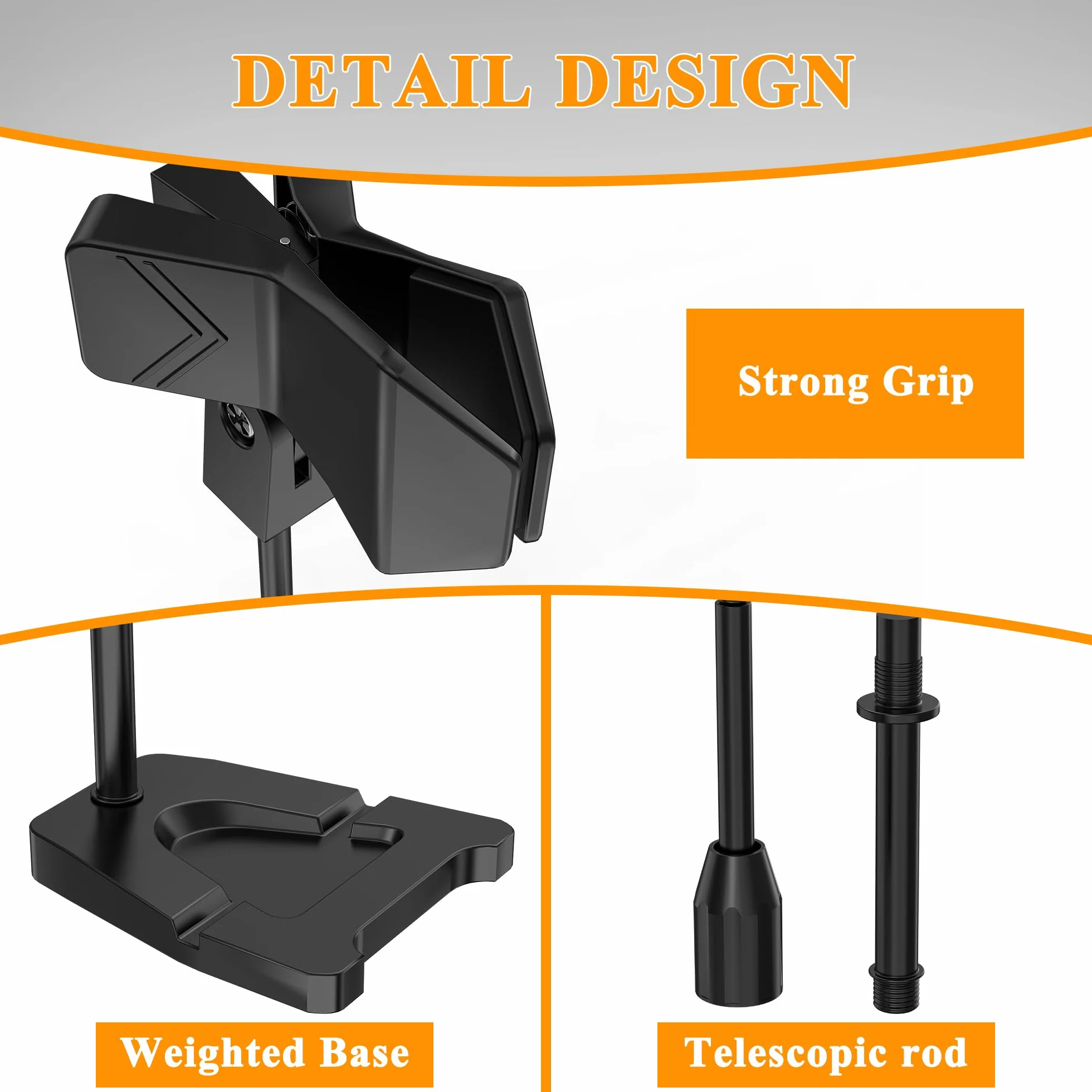 KTS Soportes para dispositivo de terapia con láser frío, se utiliza para reparar equipos y liberar sus manos, altura ajustable, rotación de 180°, negro