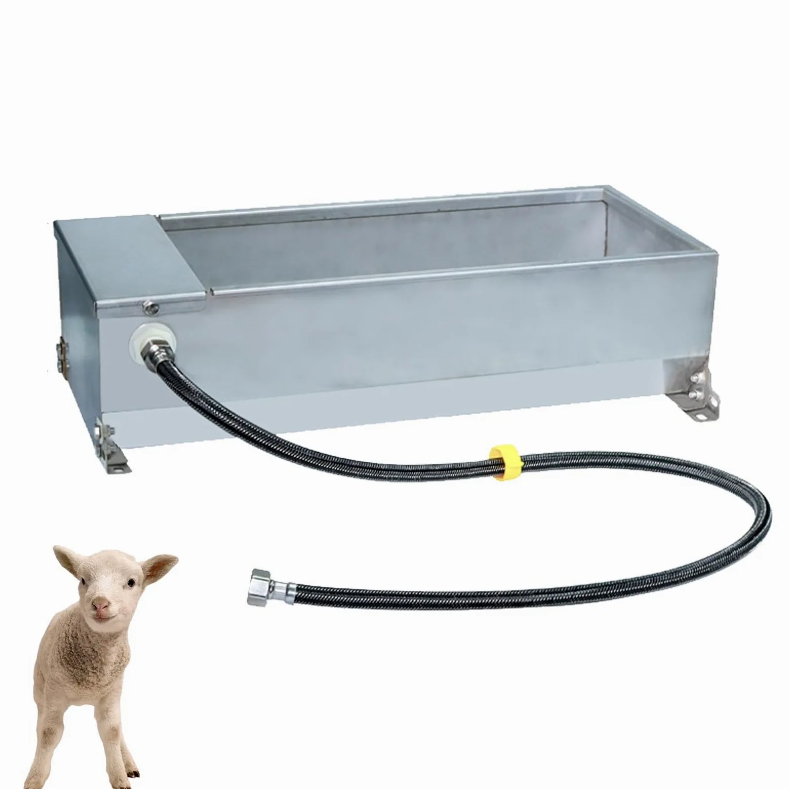 Bebedero automático para ganado con válvula flotante, cuenco de agua autollenable para caballos, cabras, cerdos, vacas y ciervos