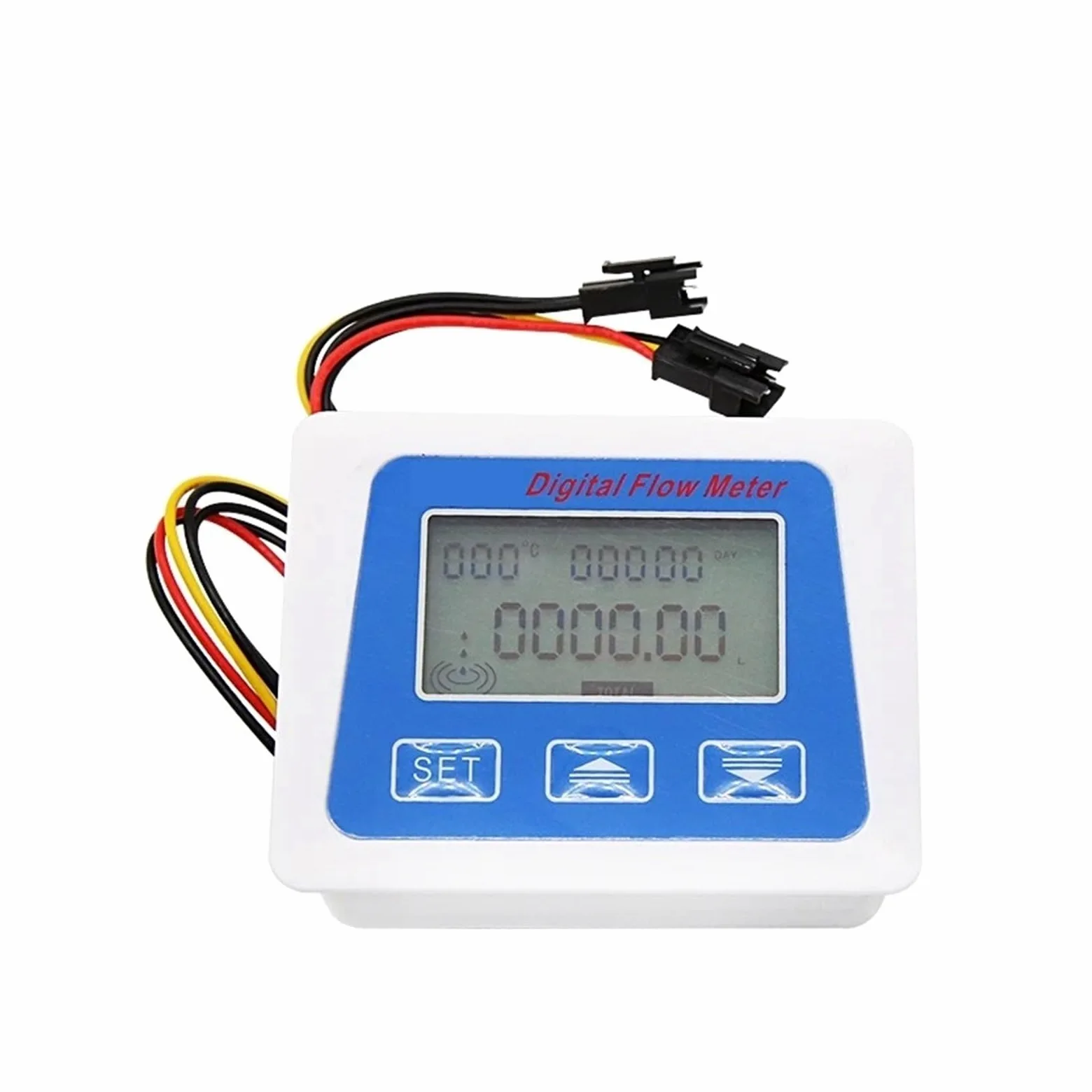 caudalímetro de líquidos, Medidor de Sensor de Flujo de Agua con pantalla LCD Digital, medidor de flujo, totámetro, registro de tiempo de temperatura con Sensor de flujo G1/2 3/4 de 1 pulgada(0.75 inc