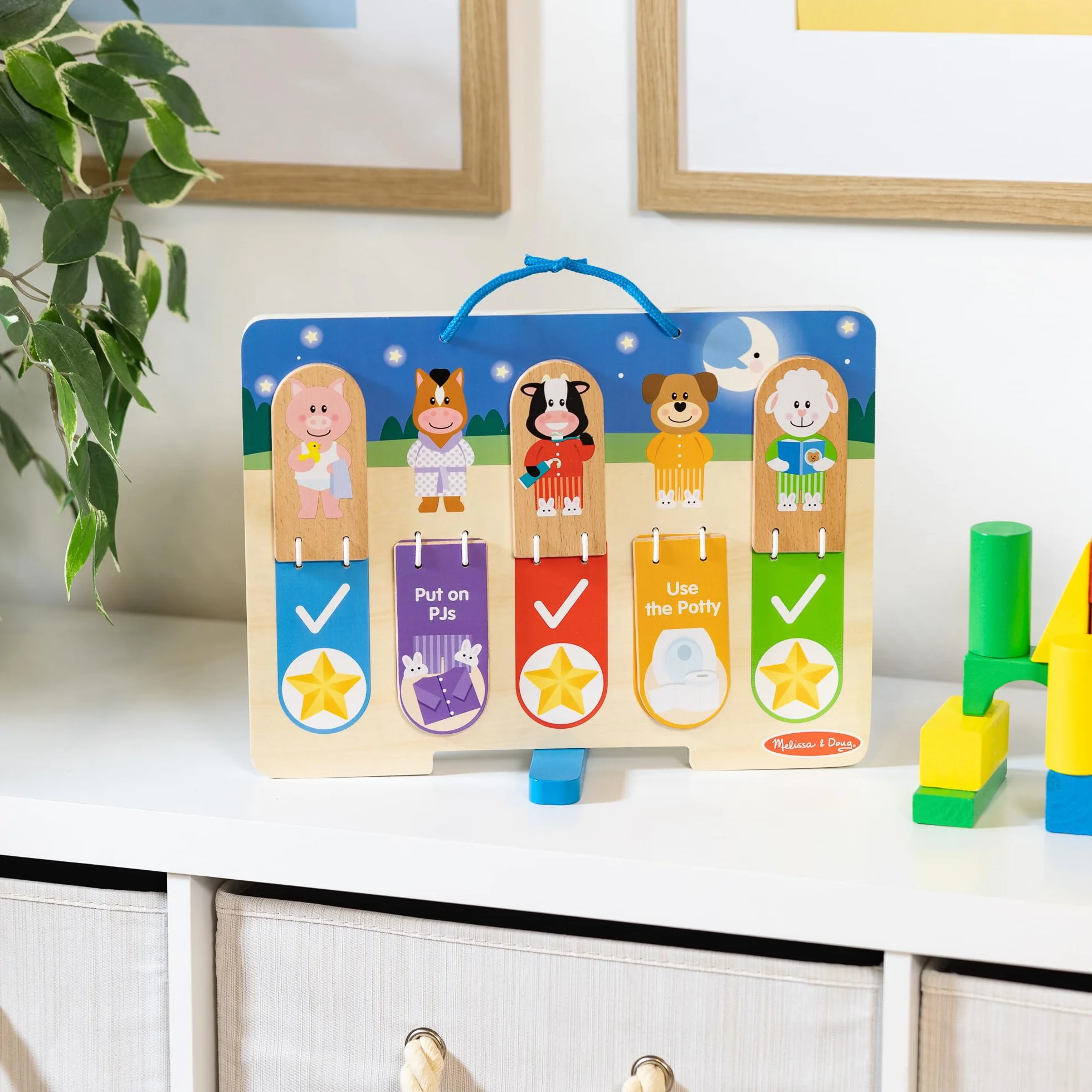 Melissa & Doug Tabla de My Daily Routines, rutinas de día y Noche, para niños de 3 años, Certificado FSC