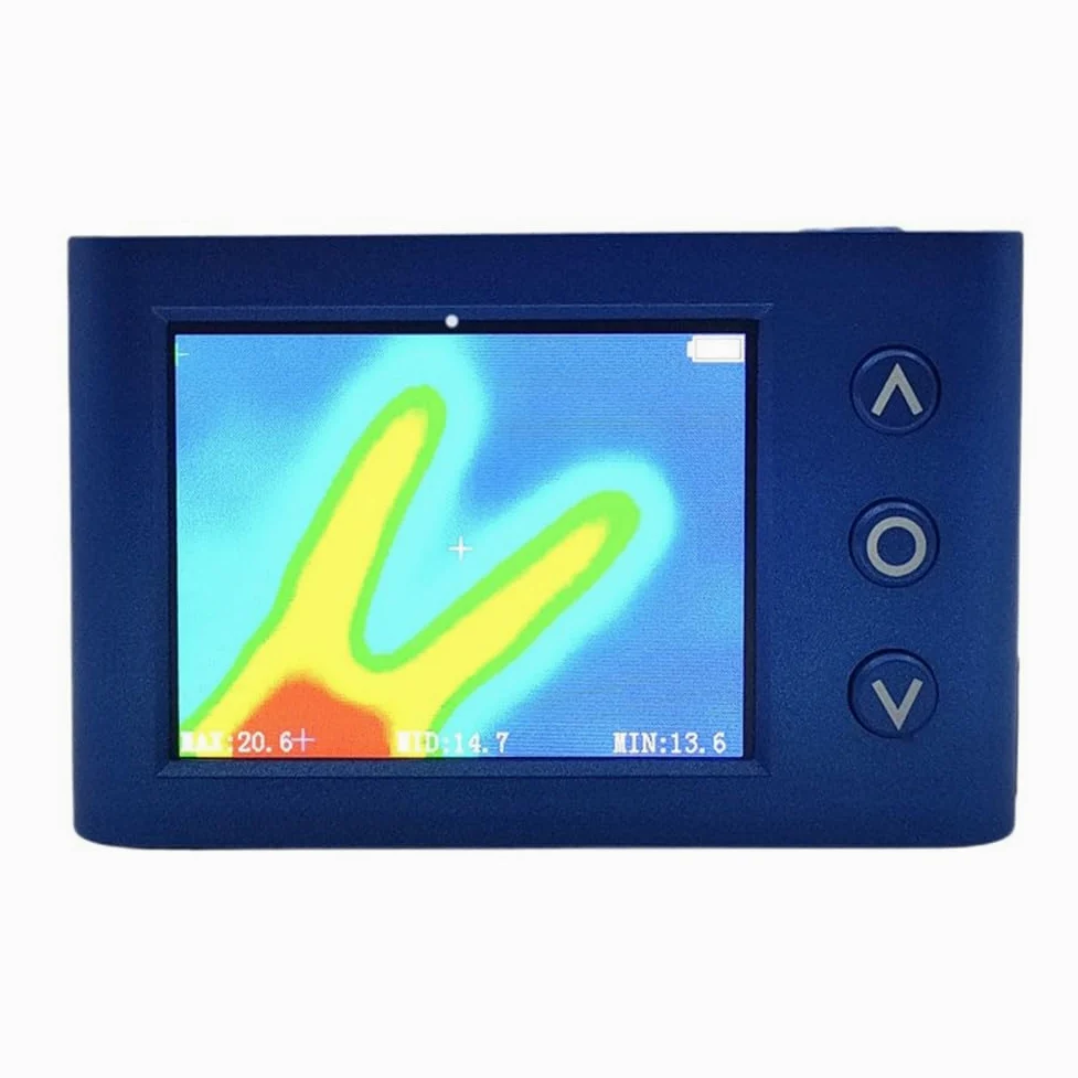 MLX90640 Termómetro infrarrojo digital, 32 x 24 pulgadas con LCD de 24 pulgadas, emisividad ajustable 01-099, detector de calor portátil recargable PCB y temperatura corporal