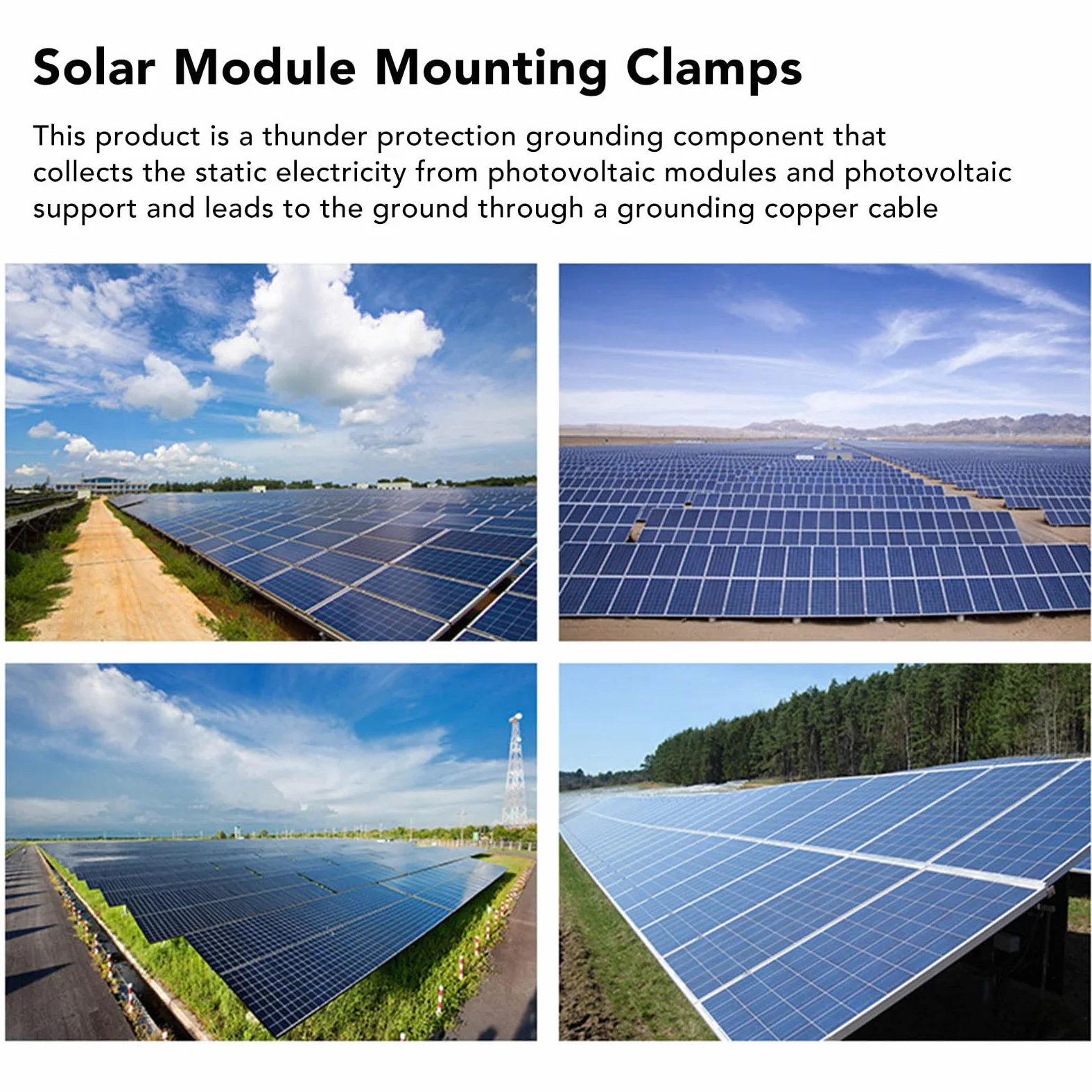 Fafeicy 30 Piezas de Soporte Fotovoltaico con Clip de Conexión a Tierra para de Montaje Solar para Varias Estructuras Metálicas