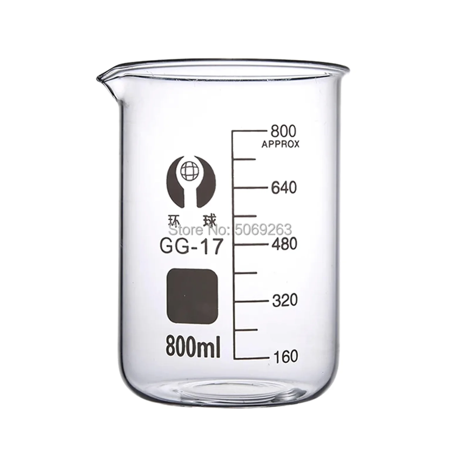 1set Lab Borosilicate Glass Beaker Chemical Form Borosilicate 3.3 Glass with Graduation(3000ml)