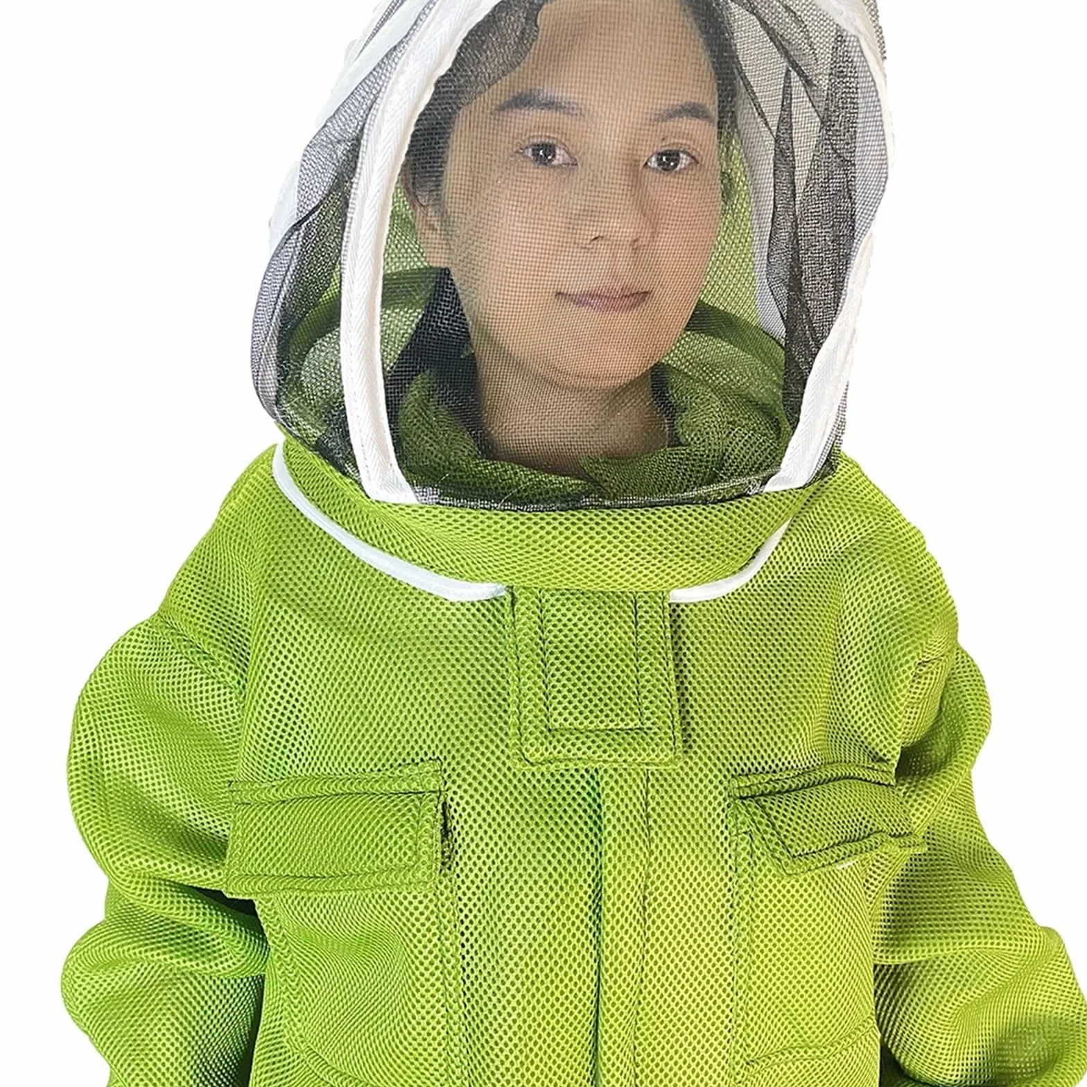 Traje Apicultor traje protector avispa velutina Traje de tela for apicultor, ropa transpirable 3D antimordida, sudadera con capucha de protección, sombrero, mono, herramientas de apicultura, suminist