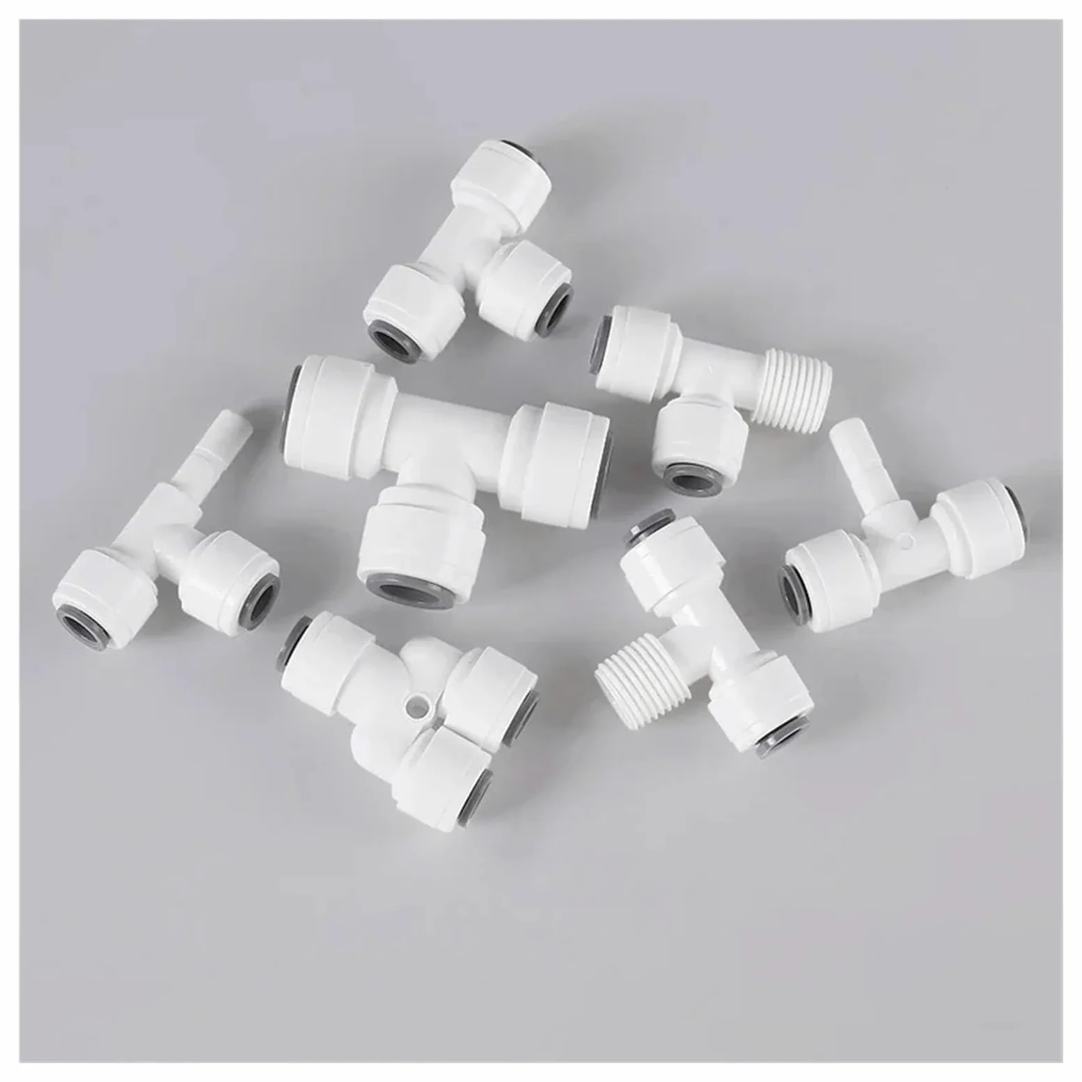 Accesorio de agua, rosca macho-hembra, conexión rápida, conector de manguera de 1/4" y 3/8", filtro de agua, piezas de ósmosis inversa(JSQMK048,50 pcs)