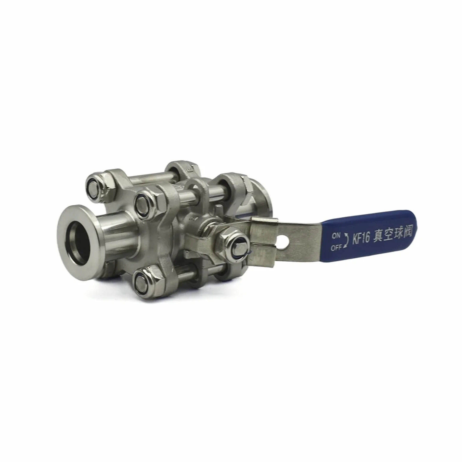 Válvula de bola manual de alto vacío de tres piezas KF SS304 acero inoxidable KF16 KF25 KF40 KF50 Brida de instalación rápida leisurely(KF25)