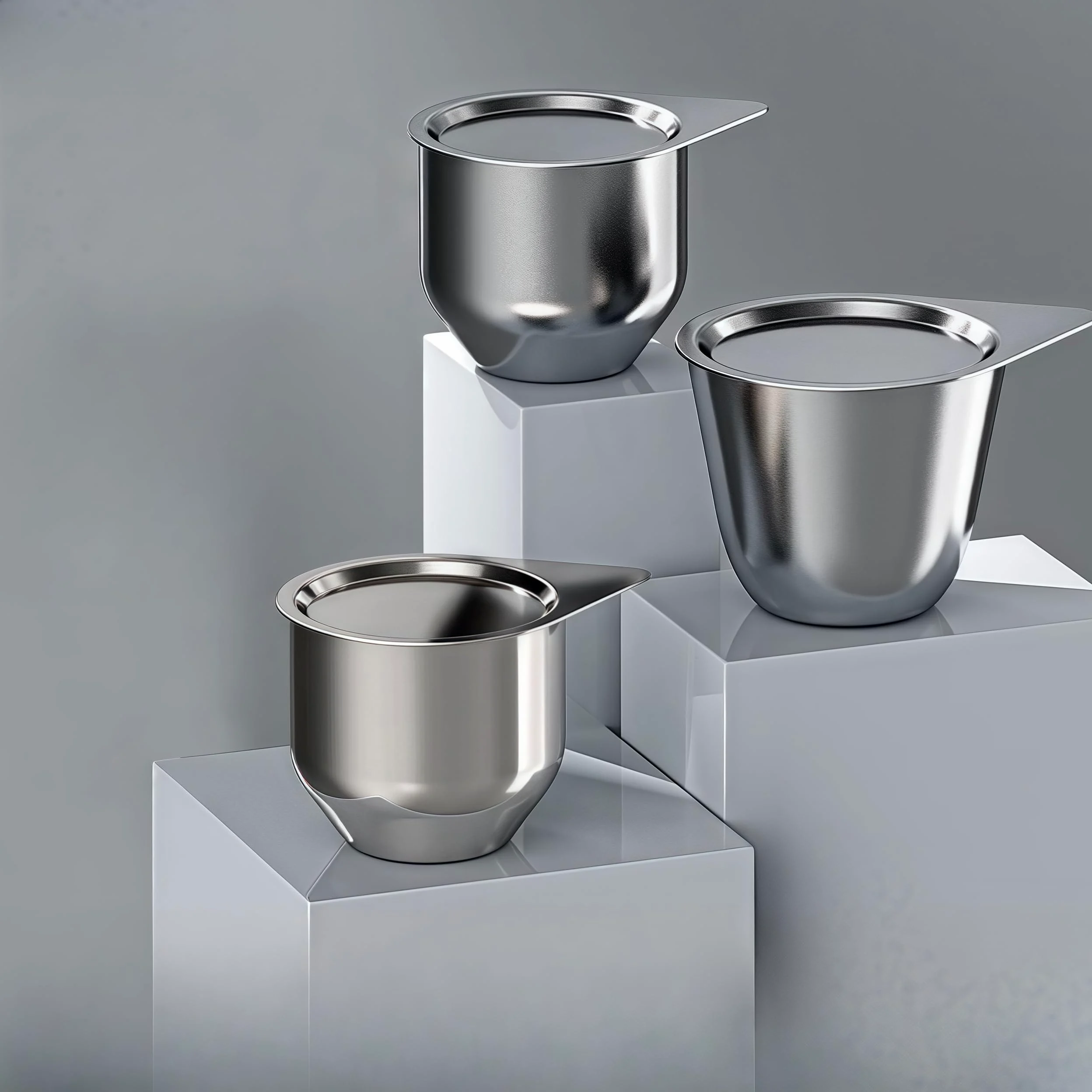 Juego de crisoles de níquel y hierro puro (1 pieza) - Crisoles de fusión de laboratorio con tapa - Capacidad de 30 ml/50 ml(Iron crucible - with lid 50 ML)