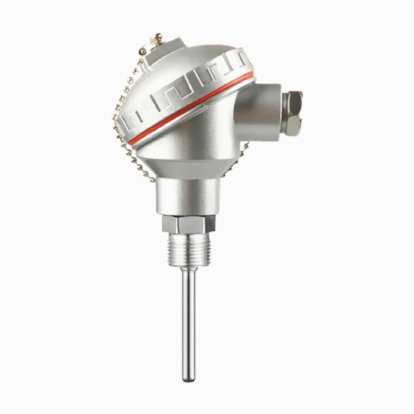 Sensor de Temperatura, Sensor RTD PT100, sonda Industrial integrada Acero Inoxidable con Rosca(250 mm)