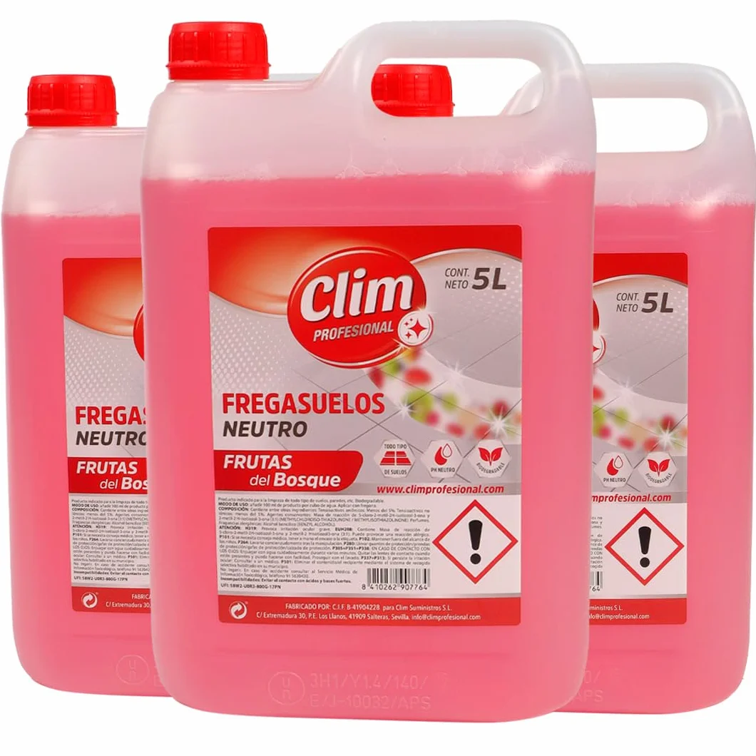 Clim Profesional 3 Fregasuelos pH Neutro Biodegradable Pack 3 Garrafas 5L