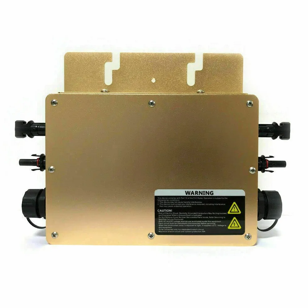 Micro Solar Inverter WVC 600 - Convertidor de corriente para sistema de panel solar (oro, 600 W)