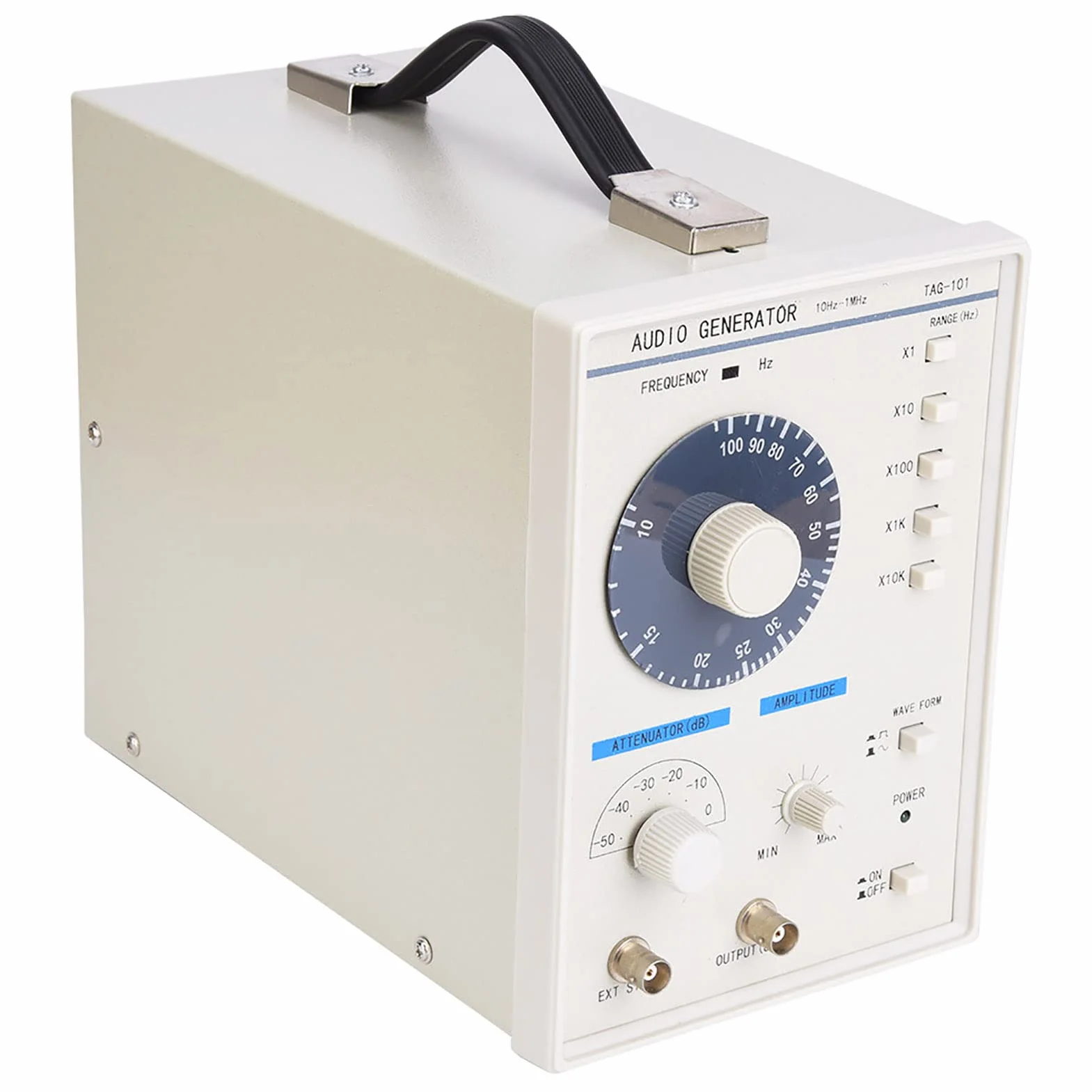 Generador de audio TAG-101, generador de señal de audio de 10Hz-1MHz, kit generador de señal de alta precisión, para ingeniería eléctrica, laboratorios, líneas de producción, etc.(ENCHUFE DE LA UE)
