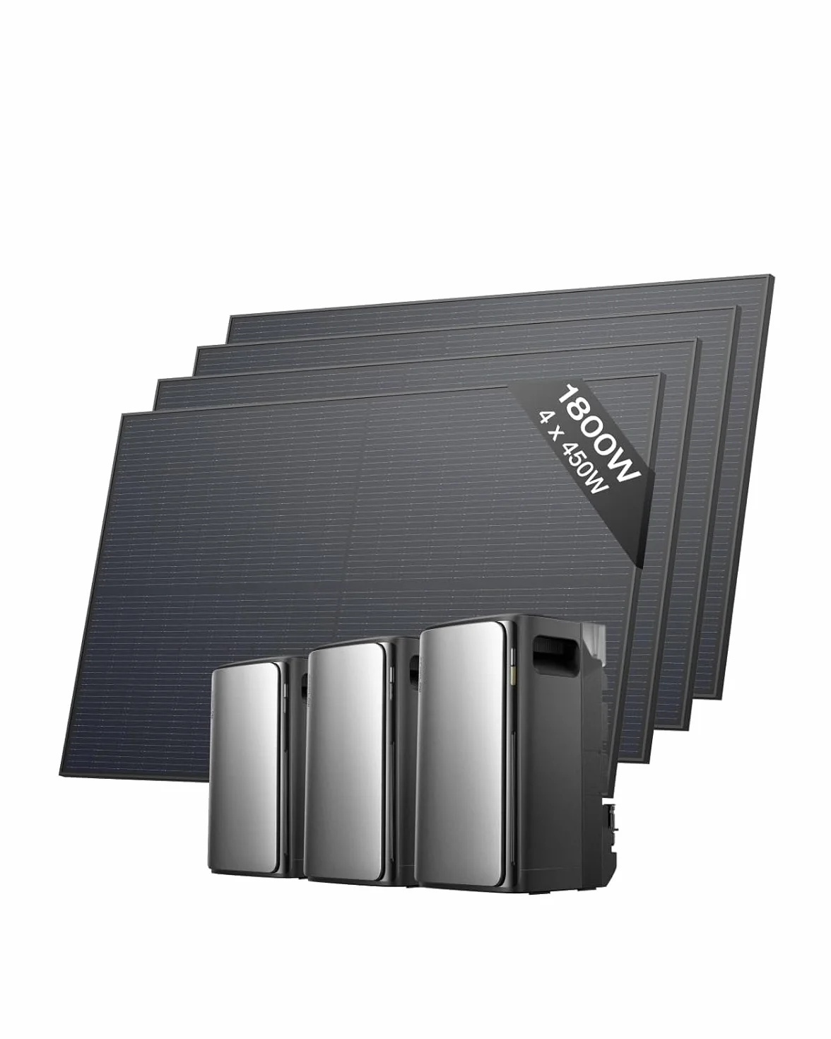 EF EcoFlow STREAM Ultra y 2*AC Pro, 5,76 kWh para kit solar con 4 paneles solares de 450 W, entrada solar de 2800 W (4 MPPT), puertos de CA dobles 2300 W, microinversor integrado, ampliable a 11,52