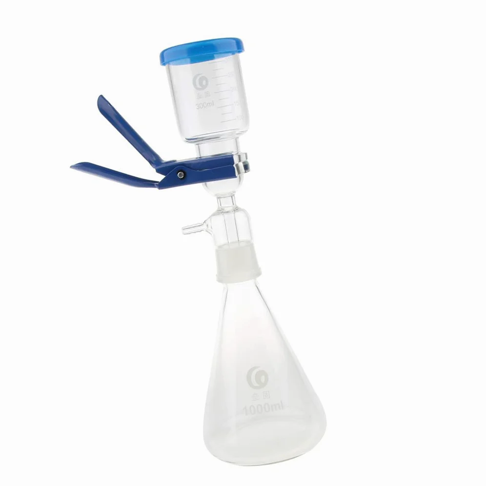 Aparato de filtración de laboratorio de 1000 ml con embudo y abrazadera