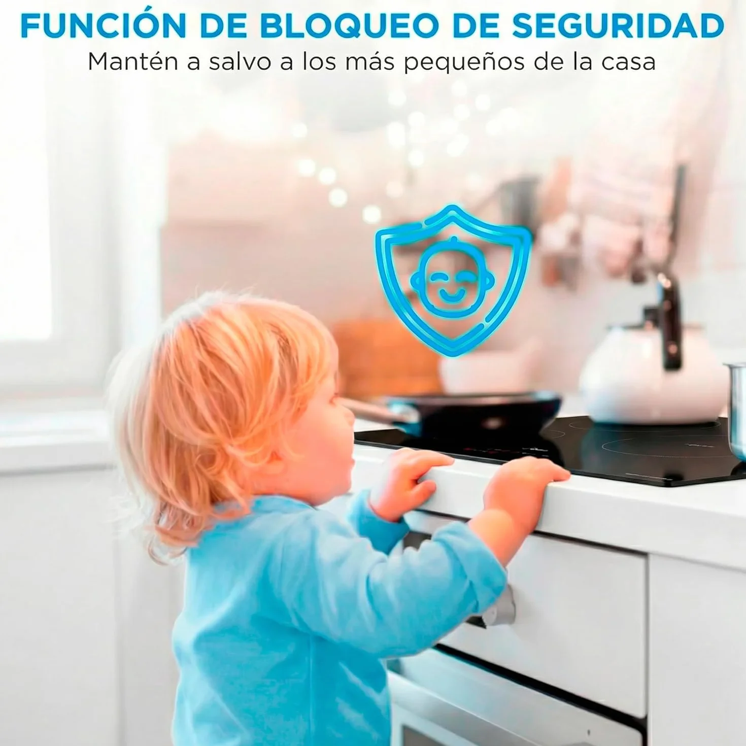 MIDEA Placa Inducción 3 Fuegos 60 cm 7400 W Vitrocerámica Integrada Panel Táctil Inverter Quattro Booster Temporizador