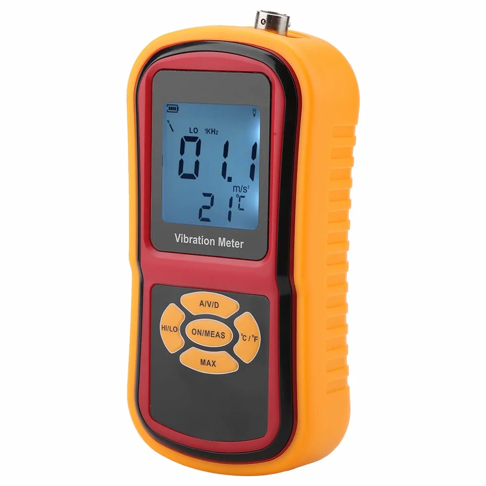 YWBL-WH Medidor de Vibración Digital Portátil GM63B con Pantalla LCD Indicador de Batería Baja Apagado Automático para Relojes Mecánicos Motores Ventiladores Rodamientos