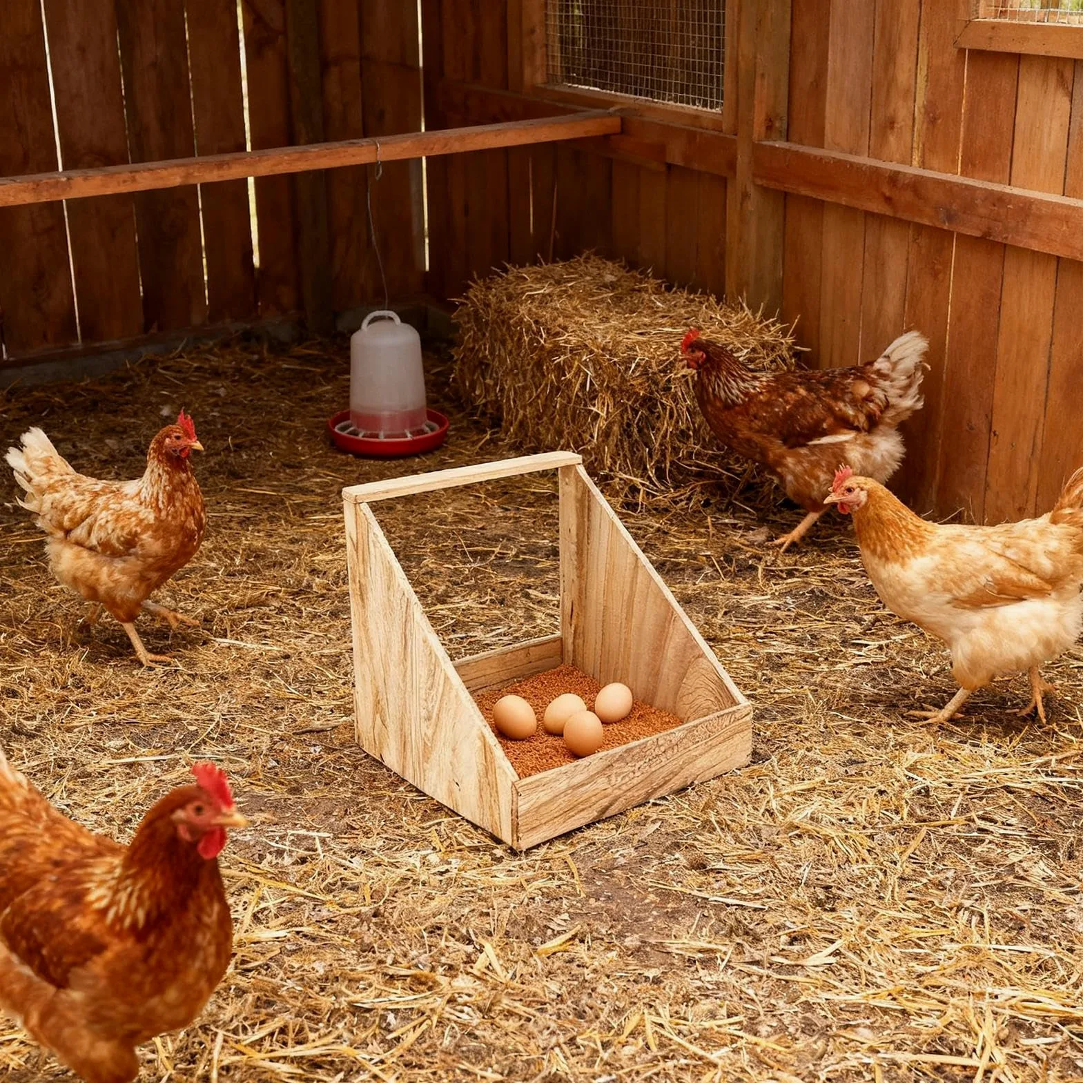 Cajas De Puesta para Gallinas De Madera con Almohadillas Y Percha para | Cajas De Para La Puesta De Huevos Para Gallinas En Gallineros Durante Invierno Para Aves De Corral Con Percha En Granja Y C
