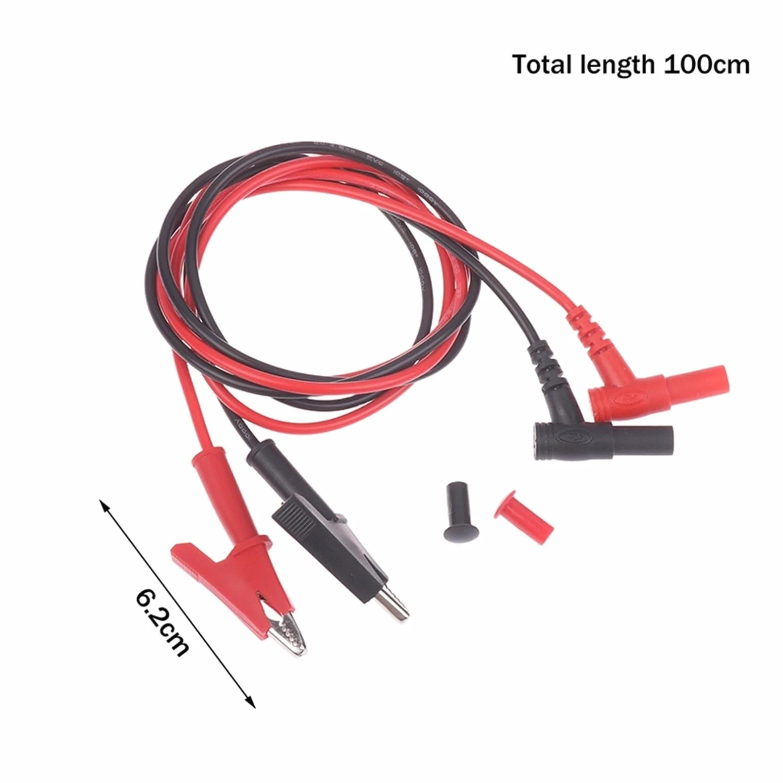 20A 90cm Banana to Crocodile Clip Test Lead Dual Probe for Multímetro