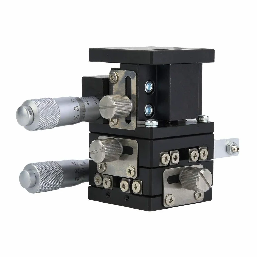 LD40-LM 3 Ejes 40x40mm Mesa Deslizante Lineal,XYZ Linear Stage Plataforma Deslizamiento Manual para Microscopio,Transportador,Máquina de Proceso,Equipo Médico,Máquina de Impresión