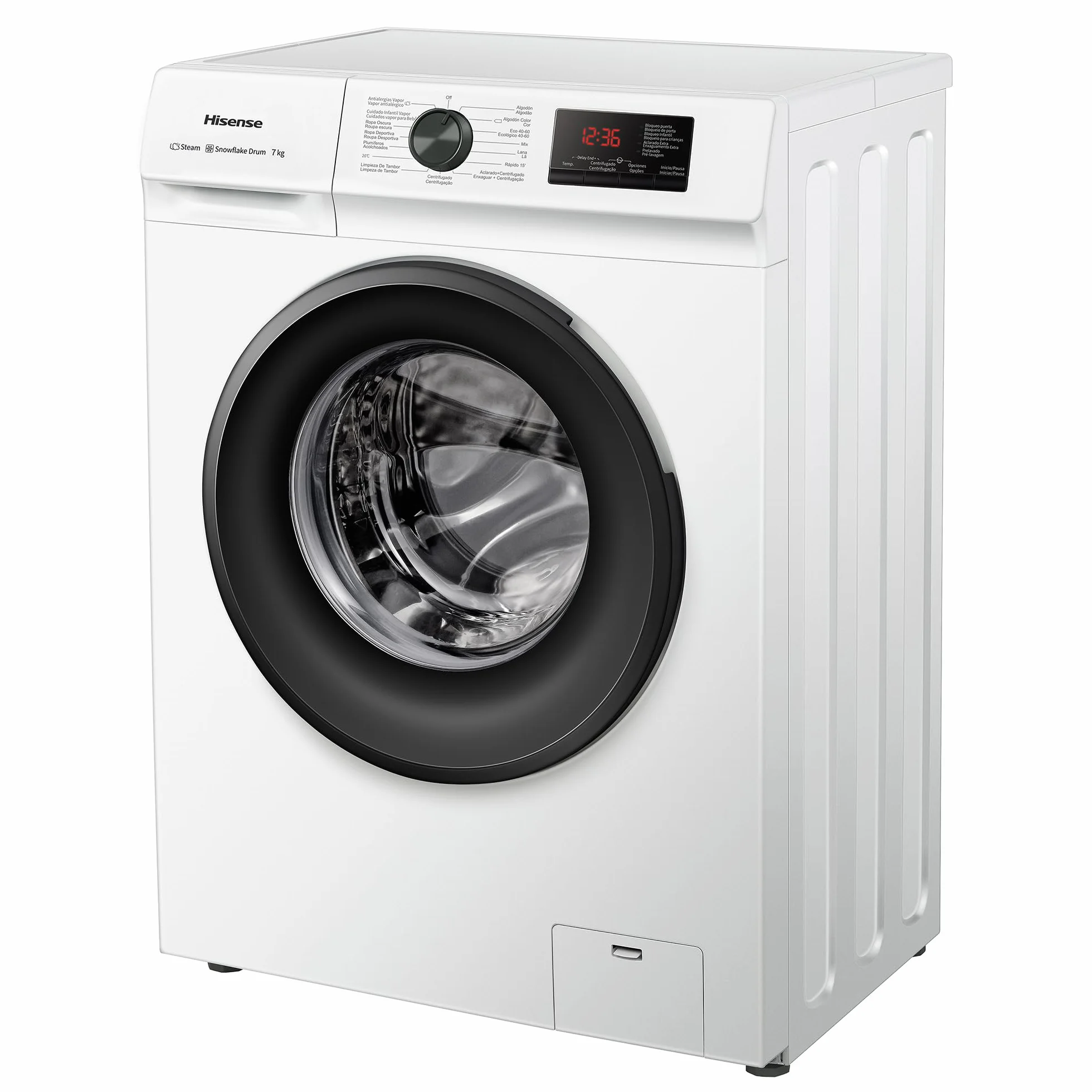 Hisense Lavadora Carga Frontal 7 Kg 1200 rpm Display LED Blanco