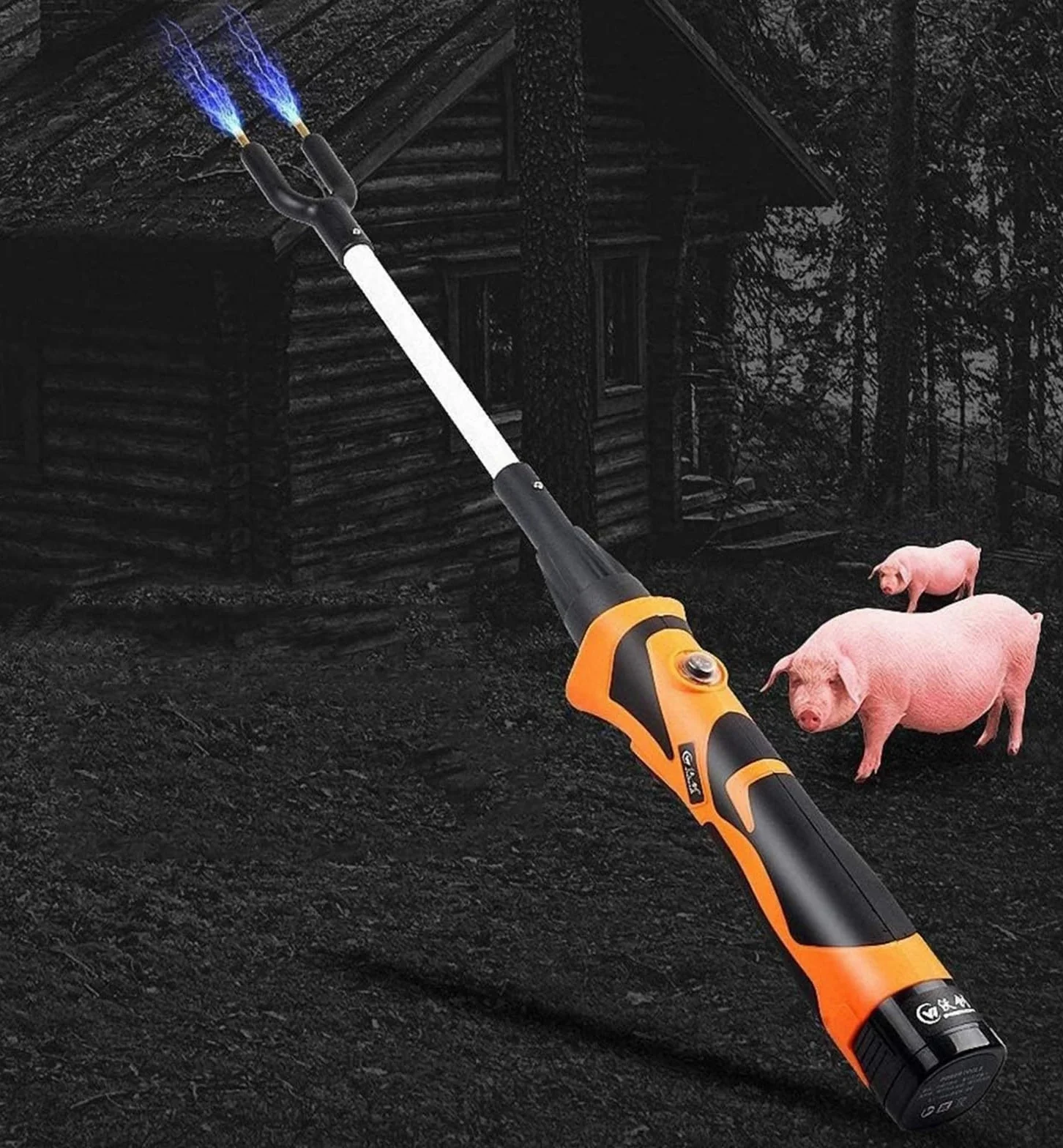 Picana Eléctrica,Herramienta para Dirigir Cerdos,Impermeable para Ganado Porcino Y Bovino,Manejo Sencillo, Granjas Pequeñas Medianas,Repelente De Animales,Látigo para Cerdos 86cm