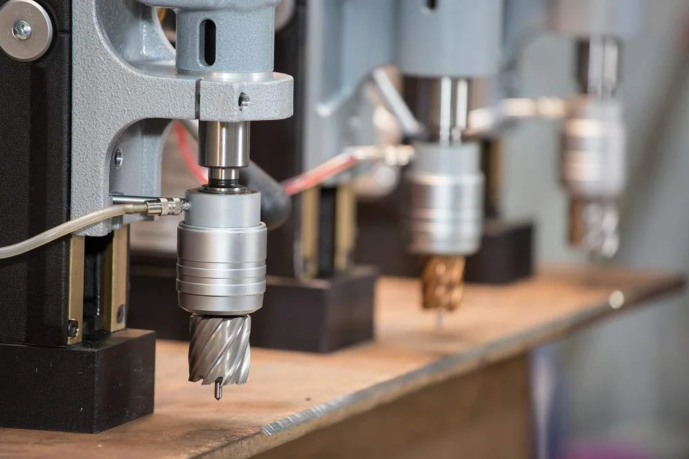 Sistema de perforación de cambio rápido para taladros nucleares y taladros magnéticos | Entrada con llave para taladro con vástago Weldonschaft | montaje industrial MK2, MK3 | ZSS | BDS Maschinen®