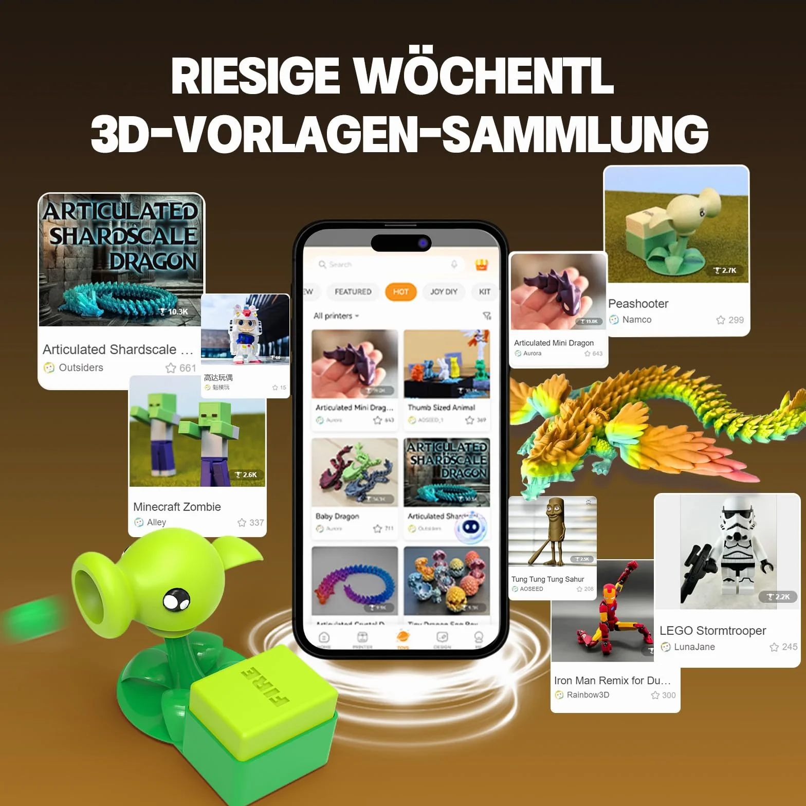 X-Maker - Impresora 3D con aplicación de diseño, totalmente cerrada, aplicación de diseño de IA, amplia colección de plantillas de juguetes 3D, con más de 15 módulos de diseño mini 3D, cambio rápido