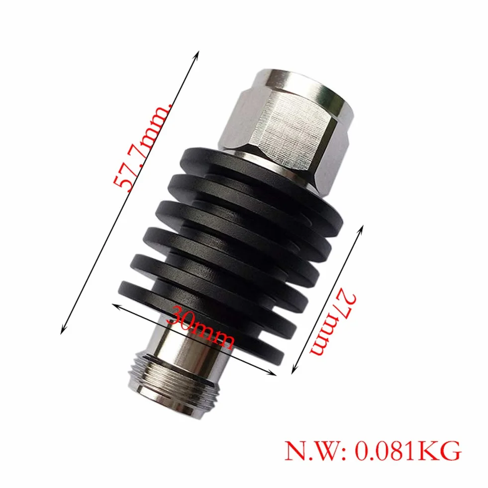 N Type 10W RF Coaxial Attenuator 30DB 40DB 3GHZ Conectores 15dB