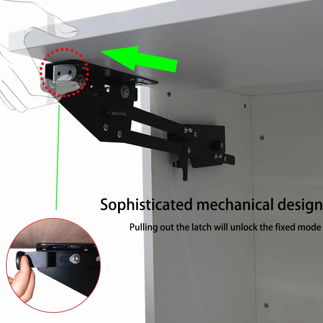 Elevador mezclador para gabinete, elevador de electrodomésticos para gabinete, sistema de elevación de almacenamiento de electrodomésticos de cocina resistente, con mecanismo de bloqueo, carga máxima