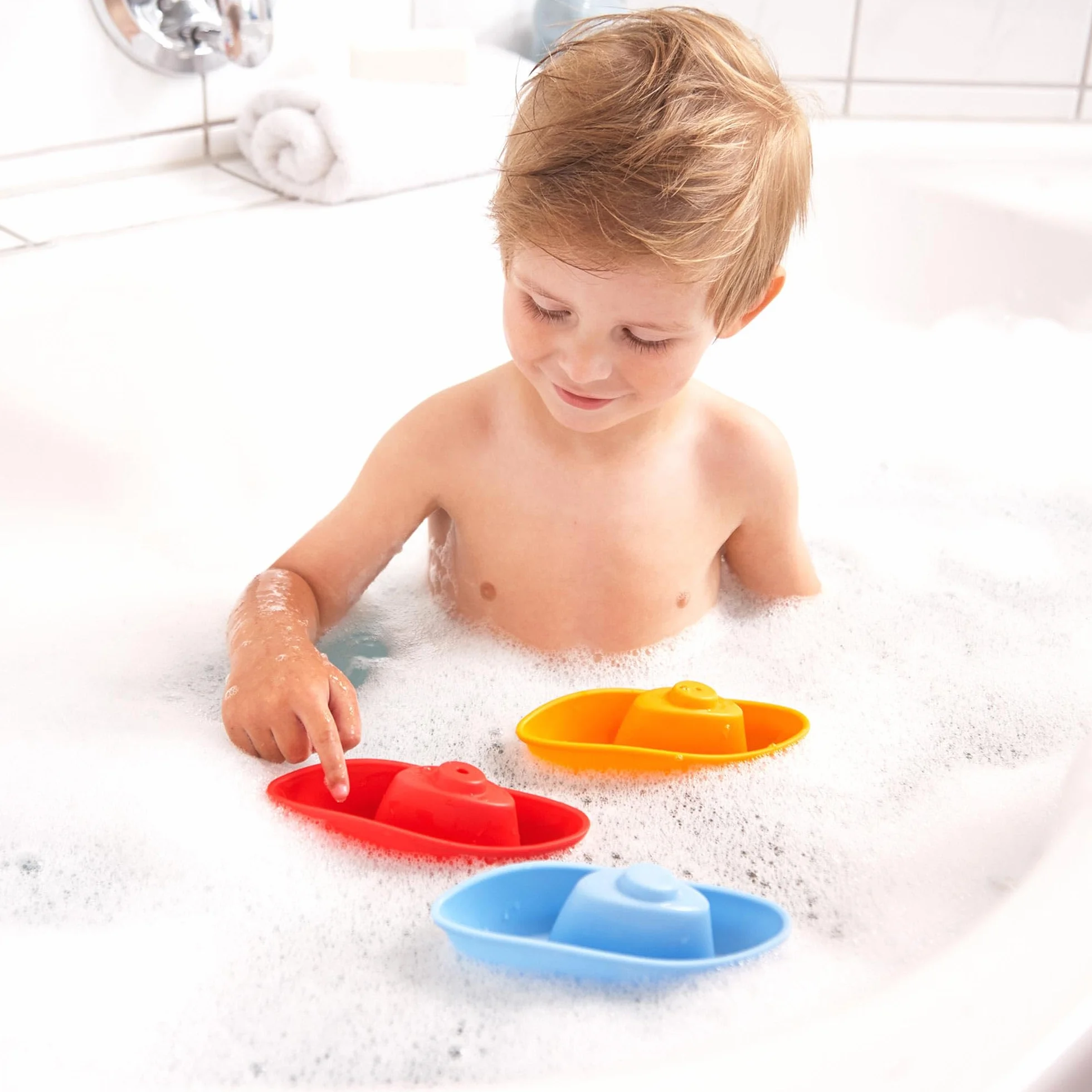 HABA Juego de Bote apilable, 3 Piezas, para Agua en Baño o Piscina
