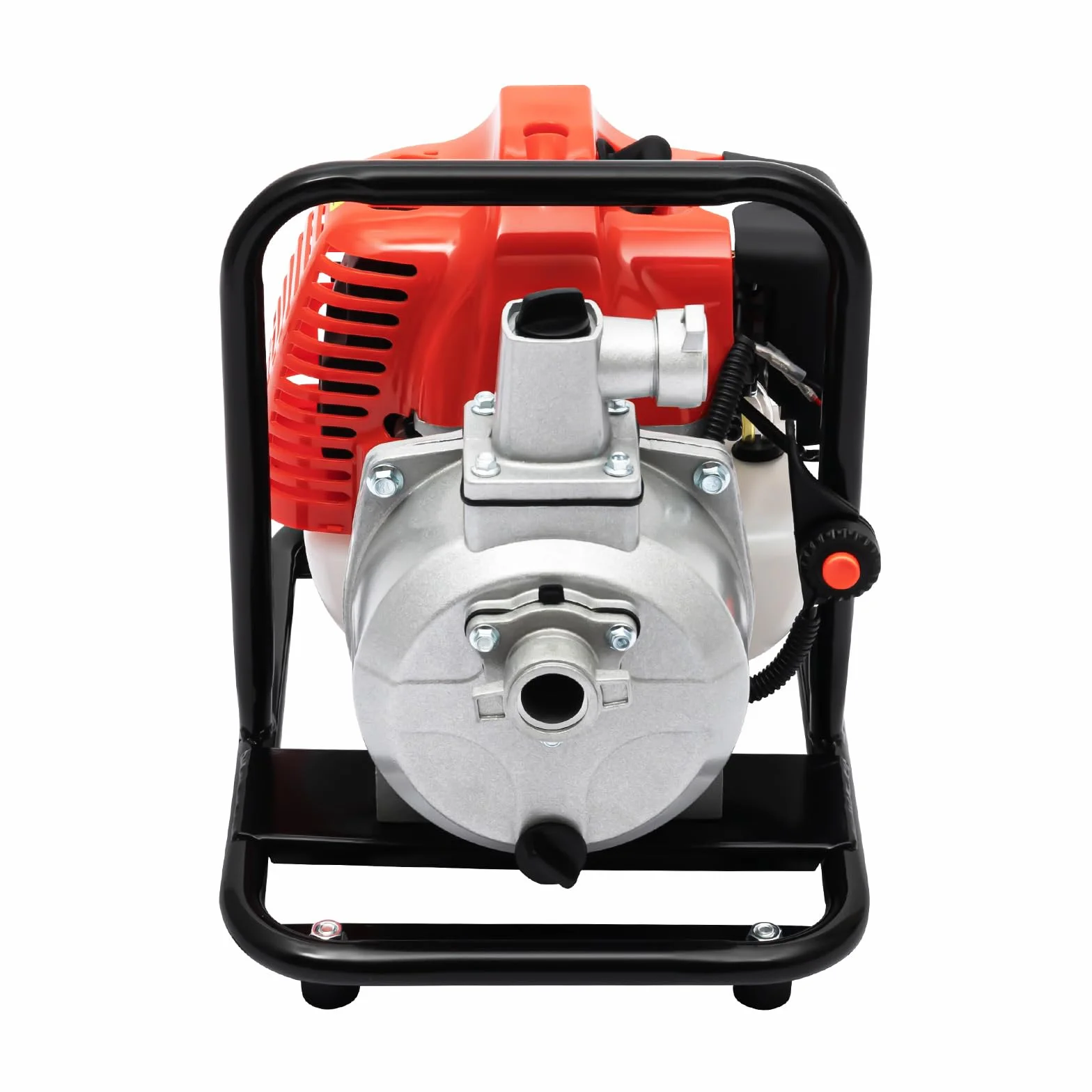 Bomba de agua de gasolina, 1,25 kW, 40,2 cc, 6500 R/min, motor de gasolina de 2 tiempos, motor de gasolina, máx. 30 m, bomba de agua de gasolina con filtro de aire adicional para drenaje o