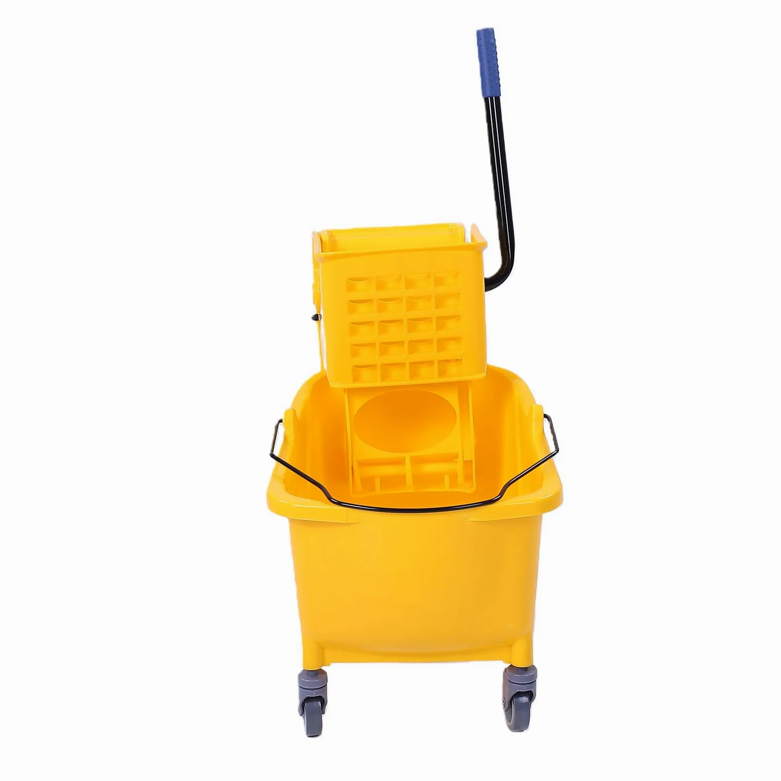 Cubo para Fregona de 32L, Cubo de Limpieza con Escurridor Lateral y Estructura Robusta, Cubo con Escurridor para Limpieza de Pisos