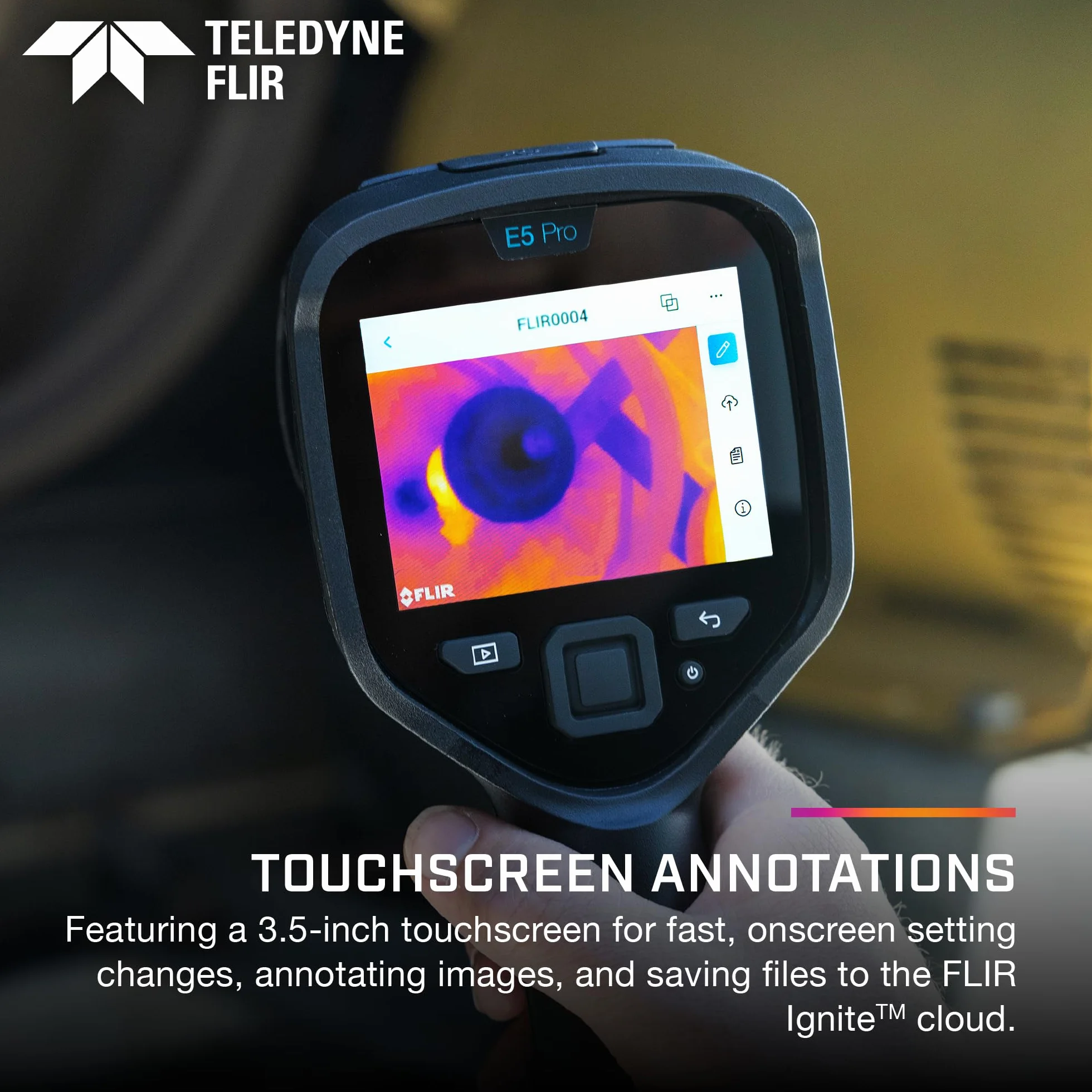 FLIR E5 Pro - Commercial Thermal Imaging Camera with Wifi. High Resolution Infrared Camera with FLIR Ignite Cloud