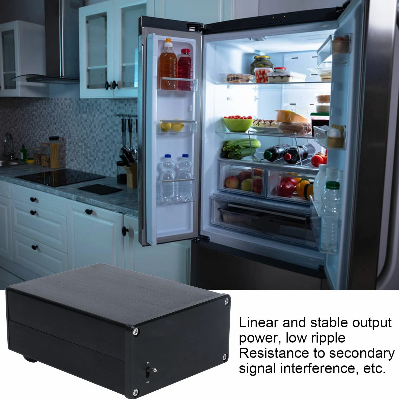 Suministro de voltaje estabilizado, fuente de alimentación regulada lineal de corriente constante de baja ondulación universal compacta para el hogar para modelo de mesa para laboratorio(12V)