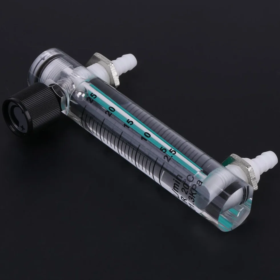 Medidor de Flujo de Gas LZQ-5 2.5-25LPM con Válvula de Control para Oxígeno/Aire
