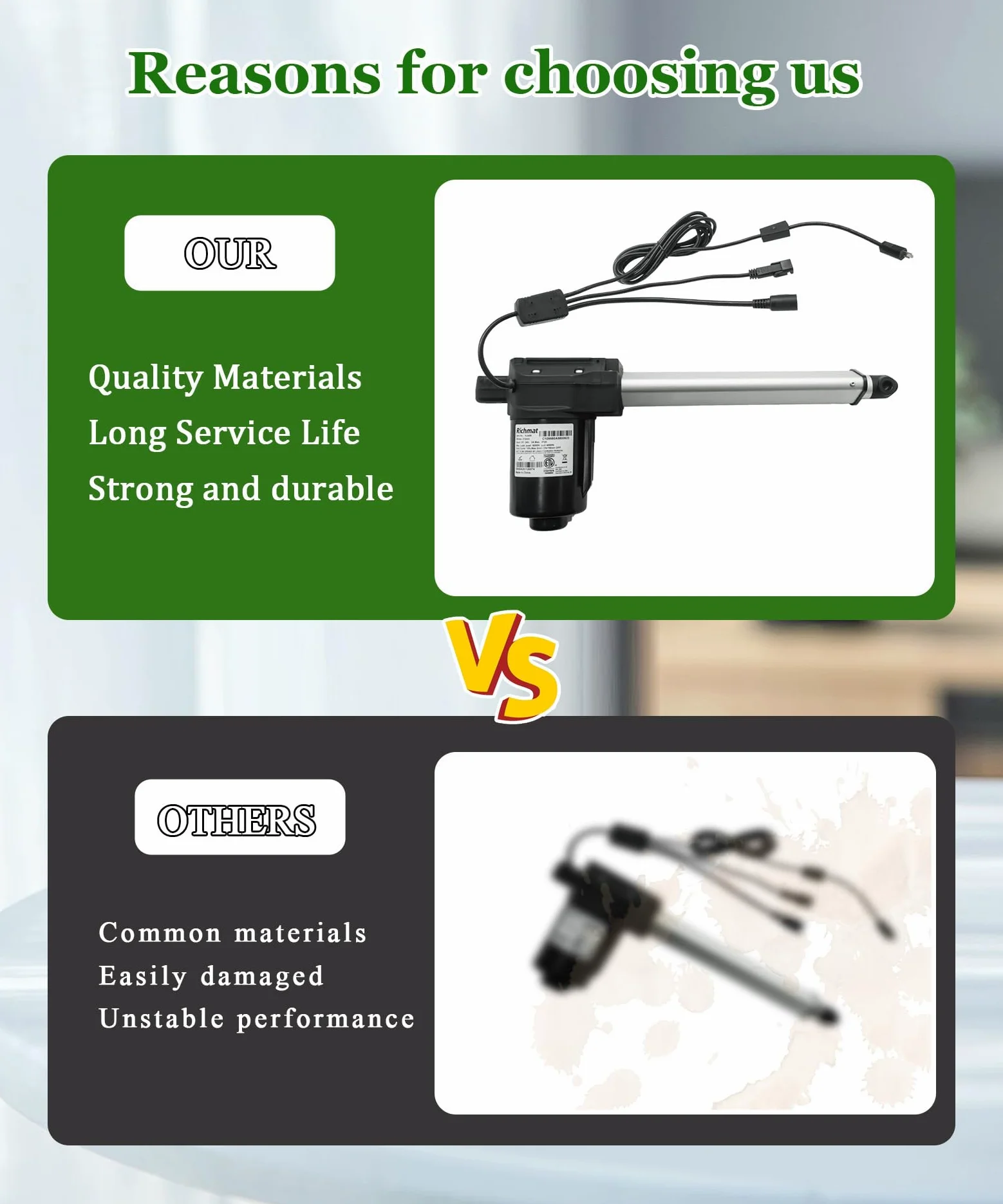 Modelo de motor HJA58 - Piezas de repuesto de actuador lineal para sillas elevadoras eléctricas de sofá, reclinable, repuesto para motor de actuador GM1450-LM