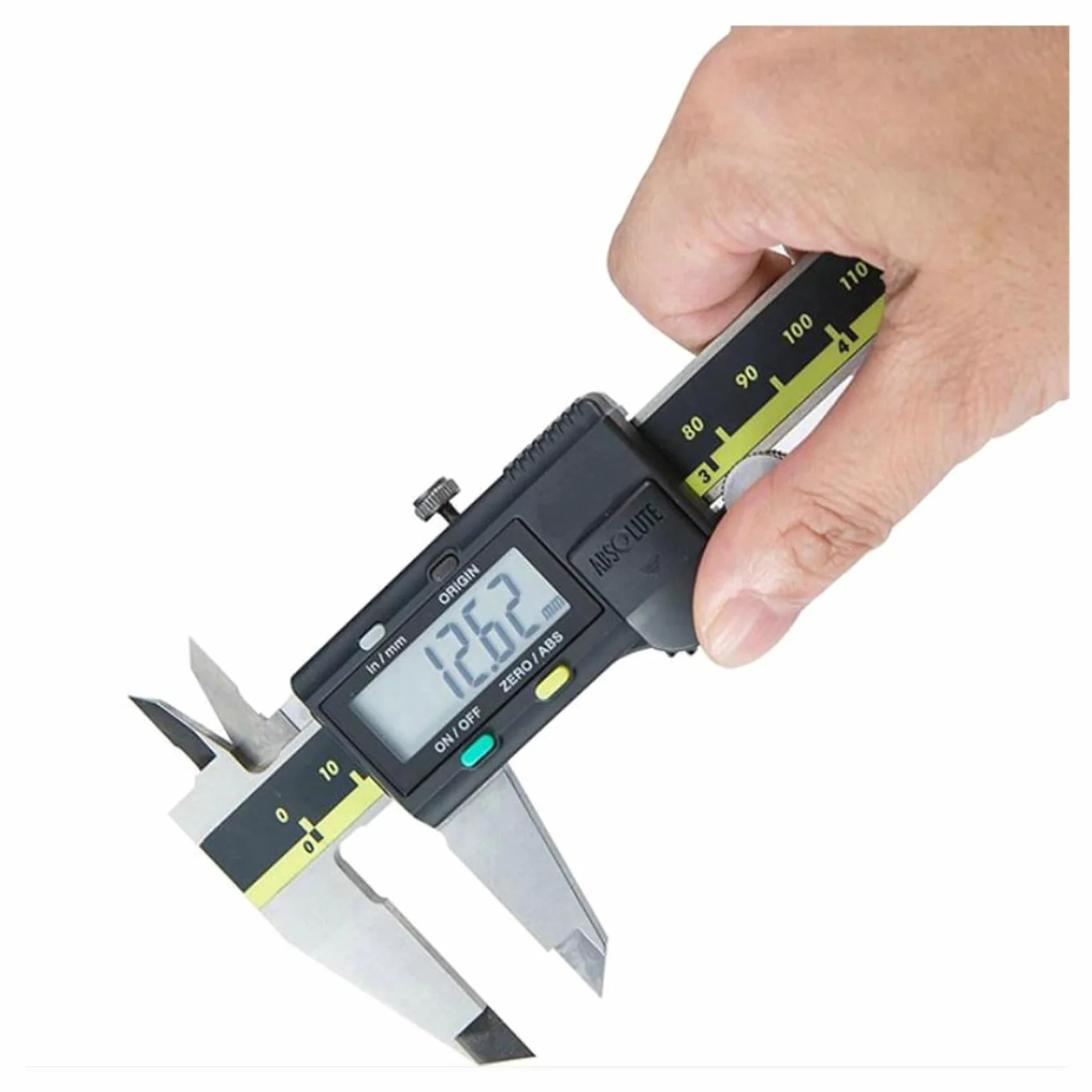 Pies de Rey Calibrador Vernier con Esfera Digital LCD, Herramientas de Regla Manual medición electrónica 150mm, 200mm y 300mm Acero Inoxidable(150mm 500-196-30)
