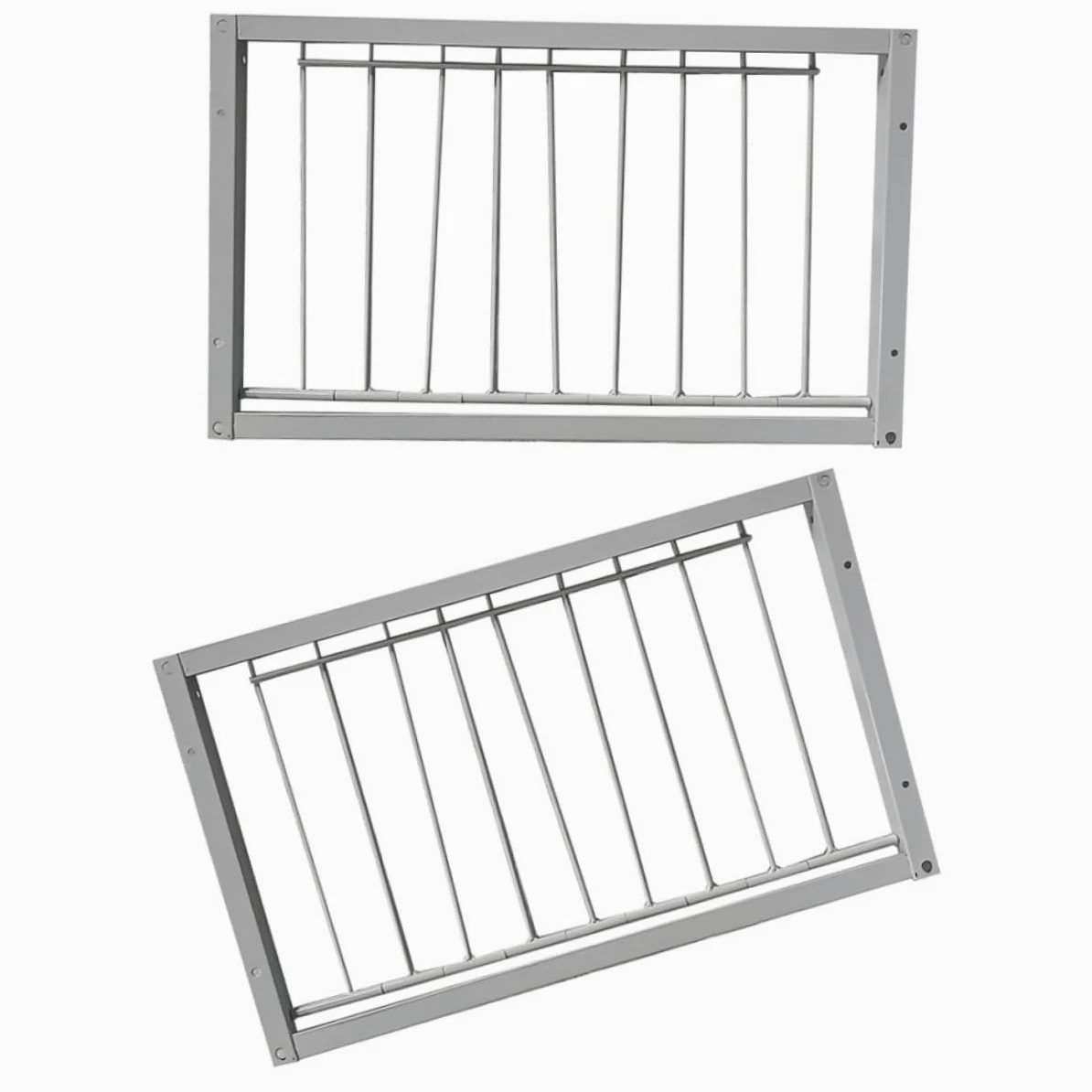 BESTonZON Puertas para Jaulas de Aves de Hierro Blanco, 2 Piezas Instalación Rápida y Mayor Seguridad para Refugios de Pájaros y Criaderos