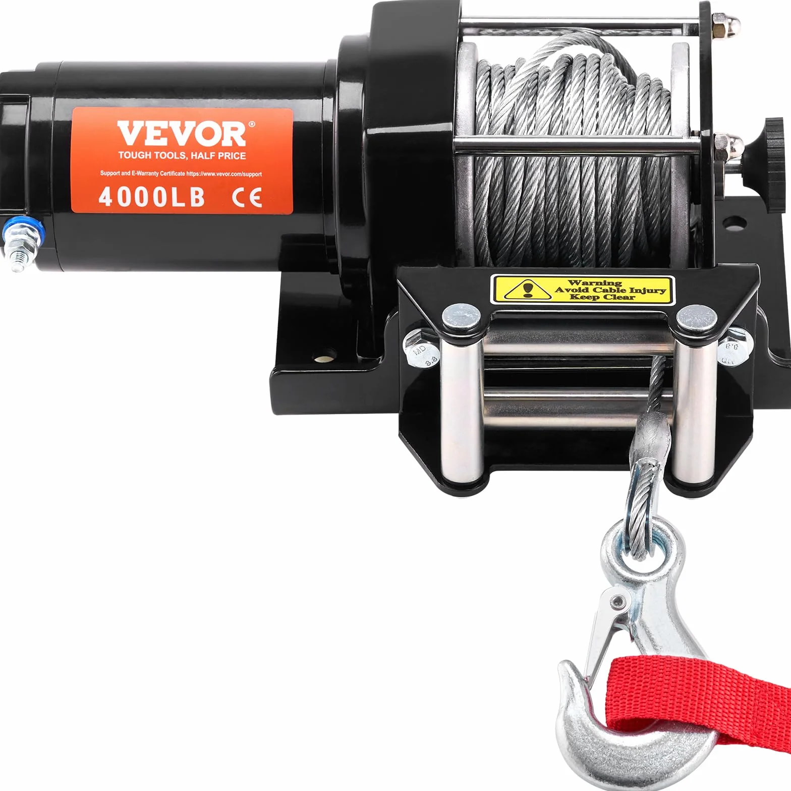 VEVOR Cabrestante eléctrico Capacidad de tracción 1814 kg 12 V CC con Cable de Acero de 7 Hilos 118,7 cm Control Remoto inalámbrico y con Cable IP55 Impermeable cabrestante para Remolque ATV UTV