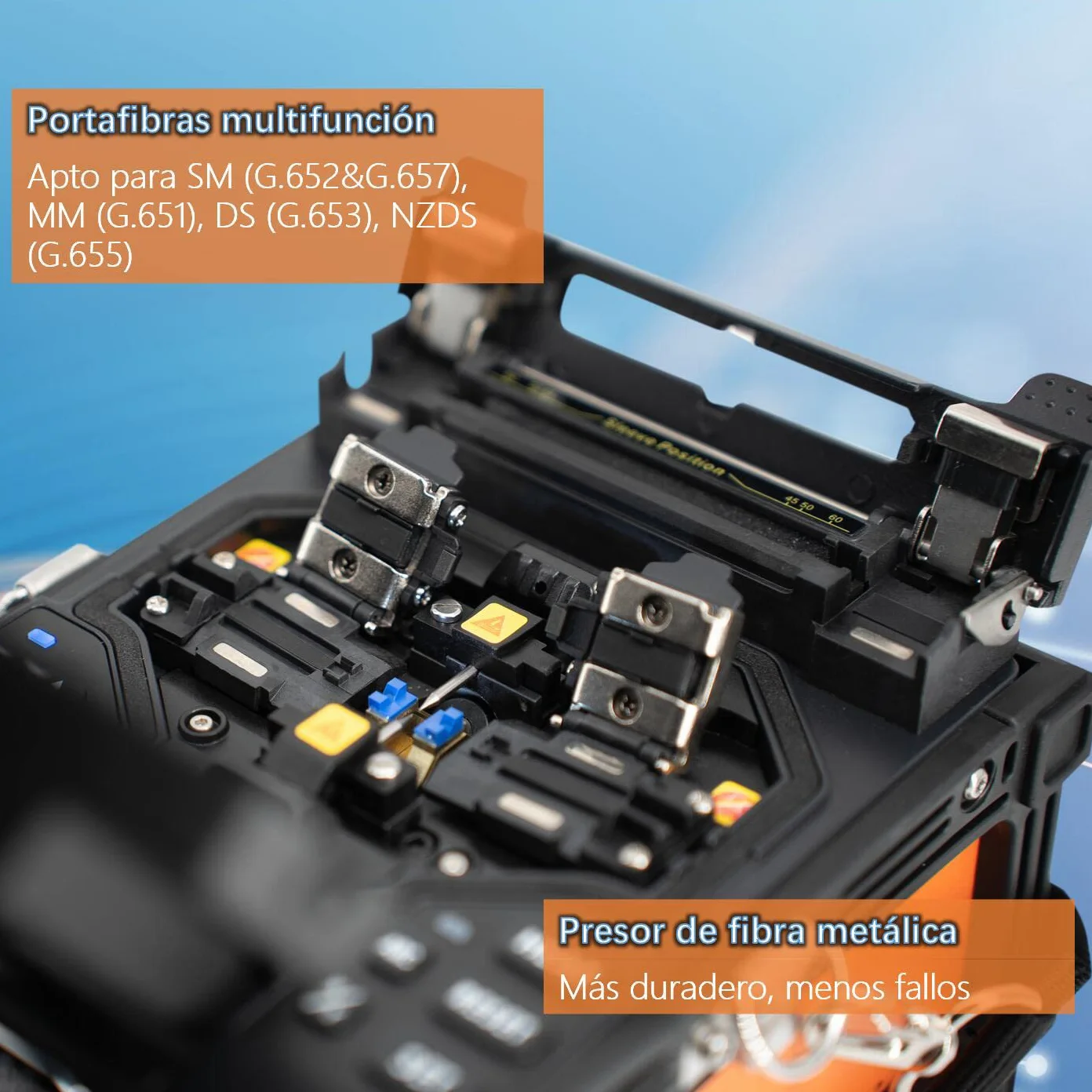 Fusionadora de fibra óptica X800 Alineación de Núcleo a Núcleo para Telecomunicaciones MAN FTTx Rápida Automática