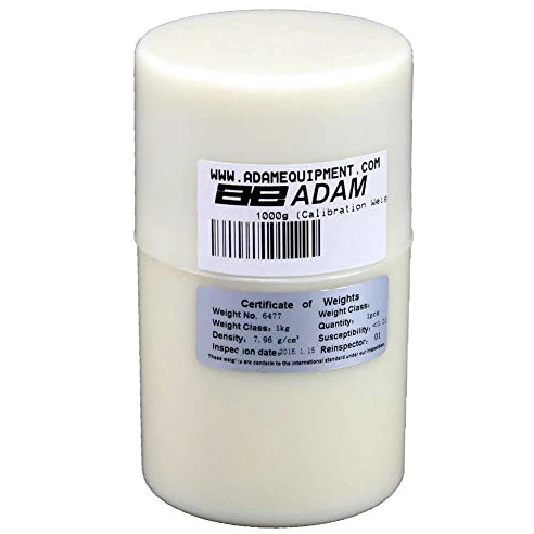 Adam Equipment 1 kg de peso de calibración de acero inoxidable OIML clase M1