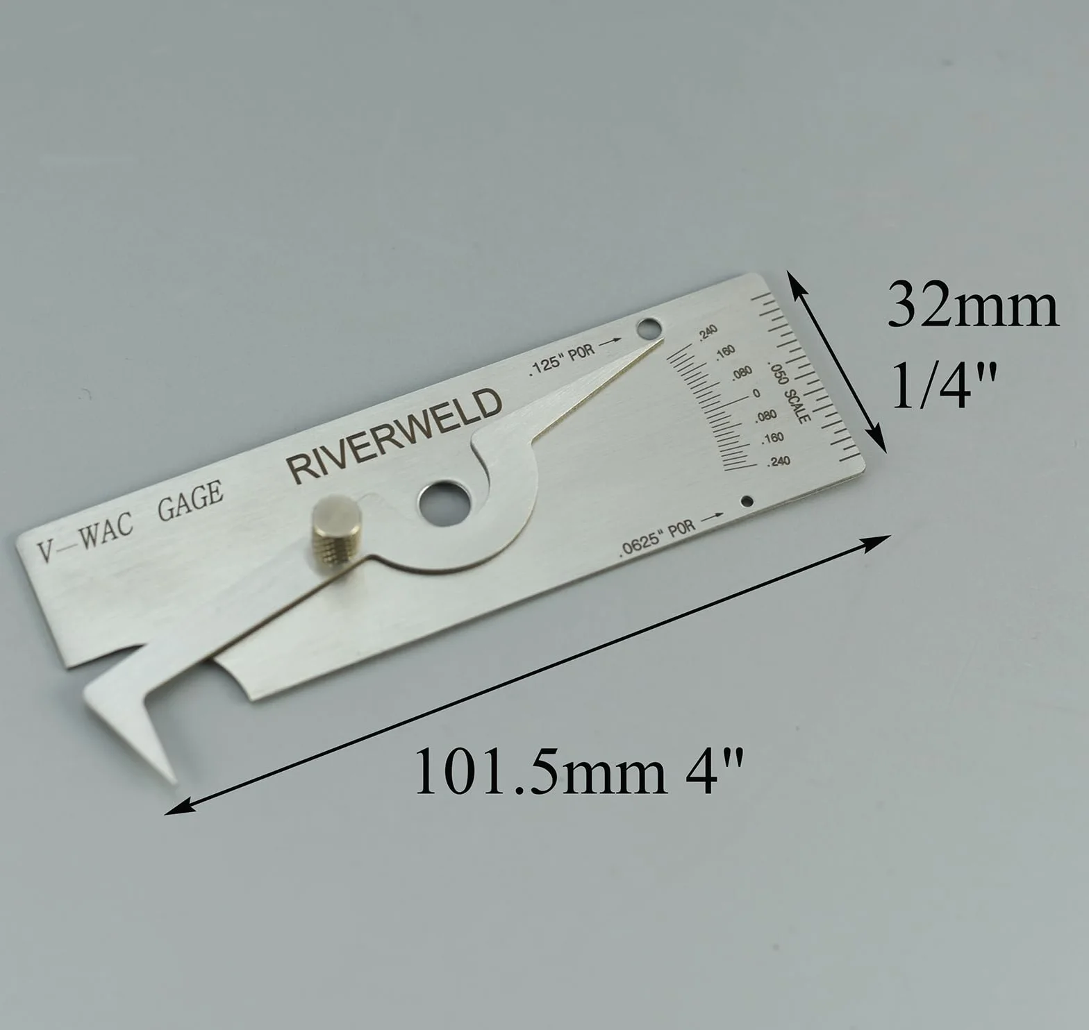 RIVERWELD V-WAC Medidor de soldadura individual para profundidad de pozo, inspección, 0.24 pulgadas